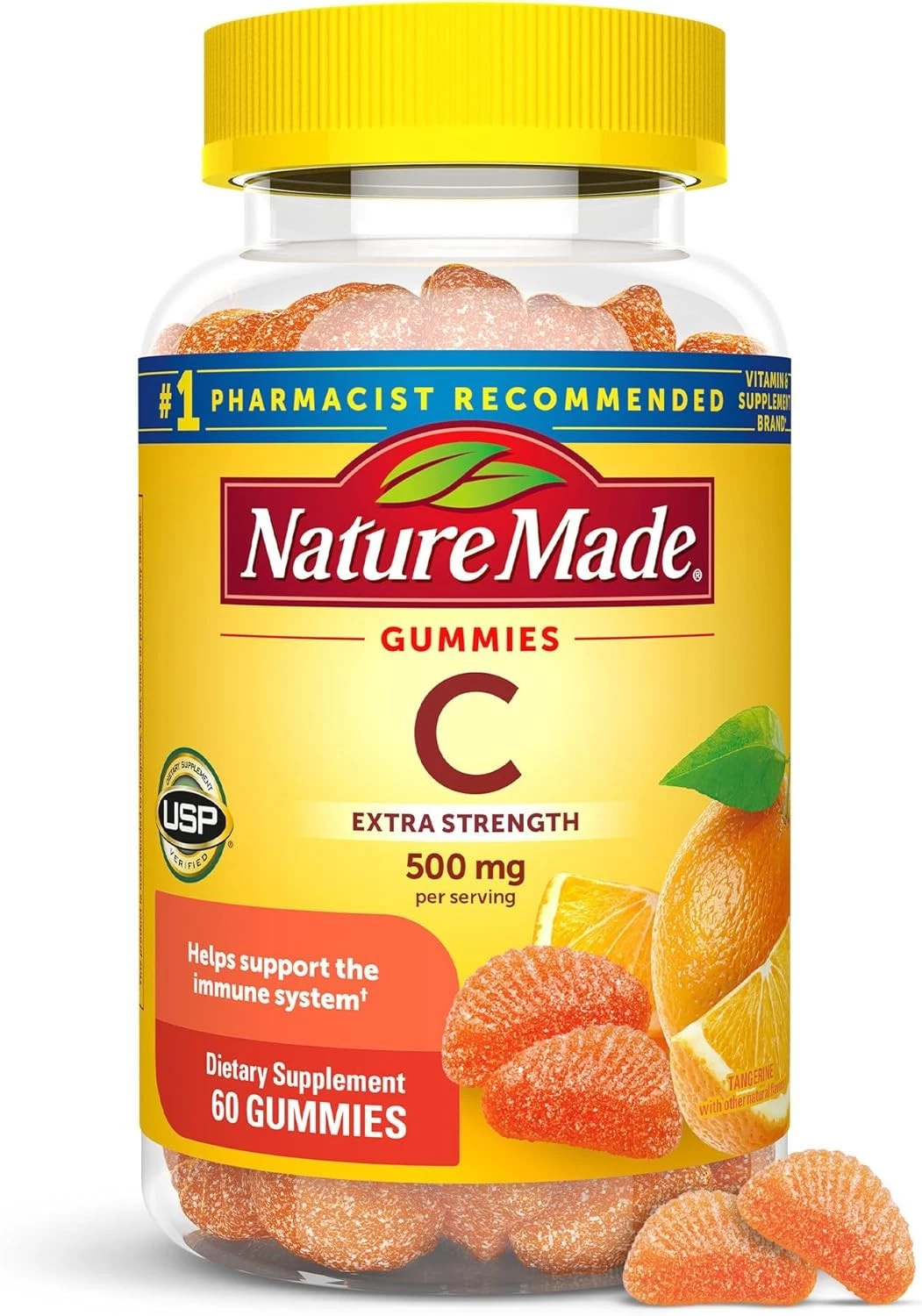 Nature Made Extra Strength Dosage Vitamin C 500 mg per 60 Count (Pack of 1)
