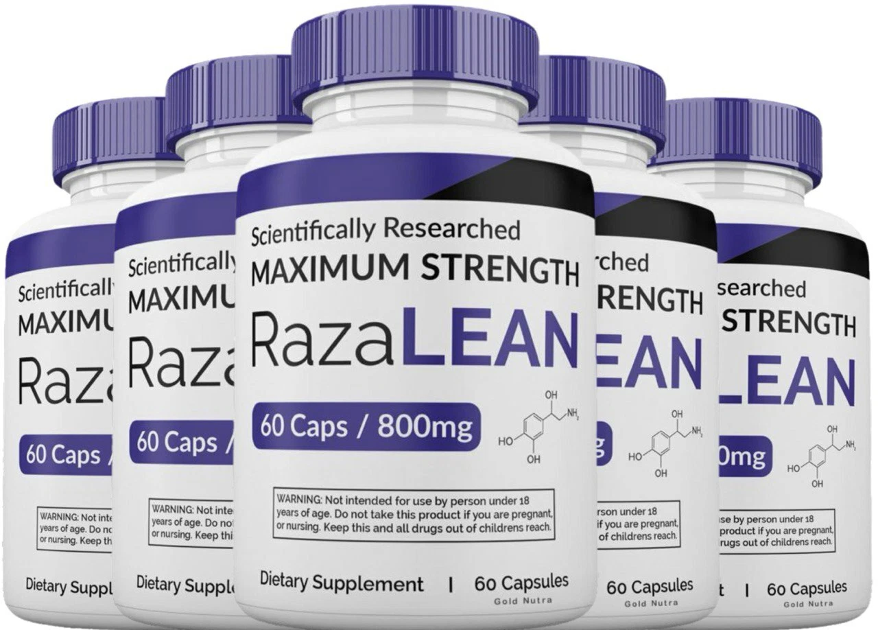 (5 Pack) Official RazaLean Pills, Max Strength Formula, Made in USA