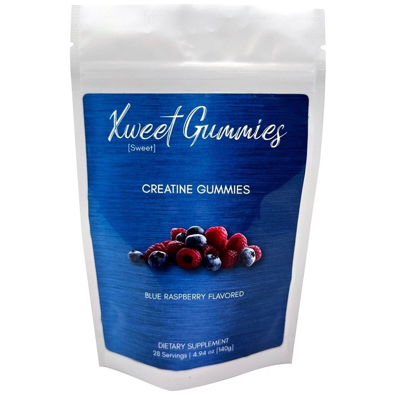 CREATINE PERFORMANCE ENHANCING BLUE RASPBERRY FLAVORED XWEET[Sweet] GUMMIES