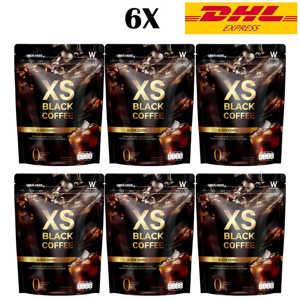 Wink White XS Black Coffee Dietary Supplement Weight Control Drink 6X