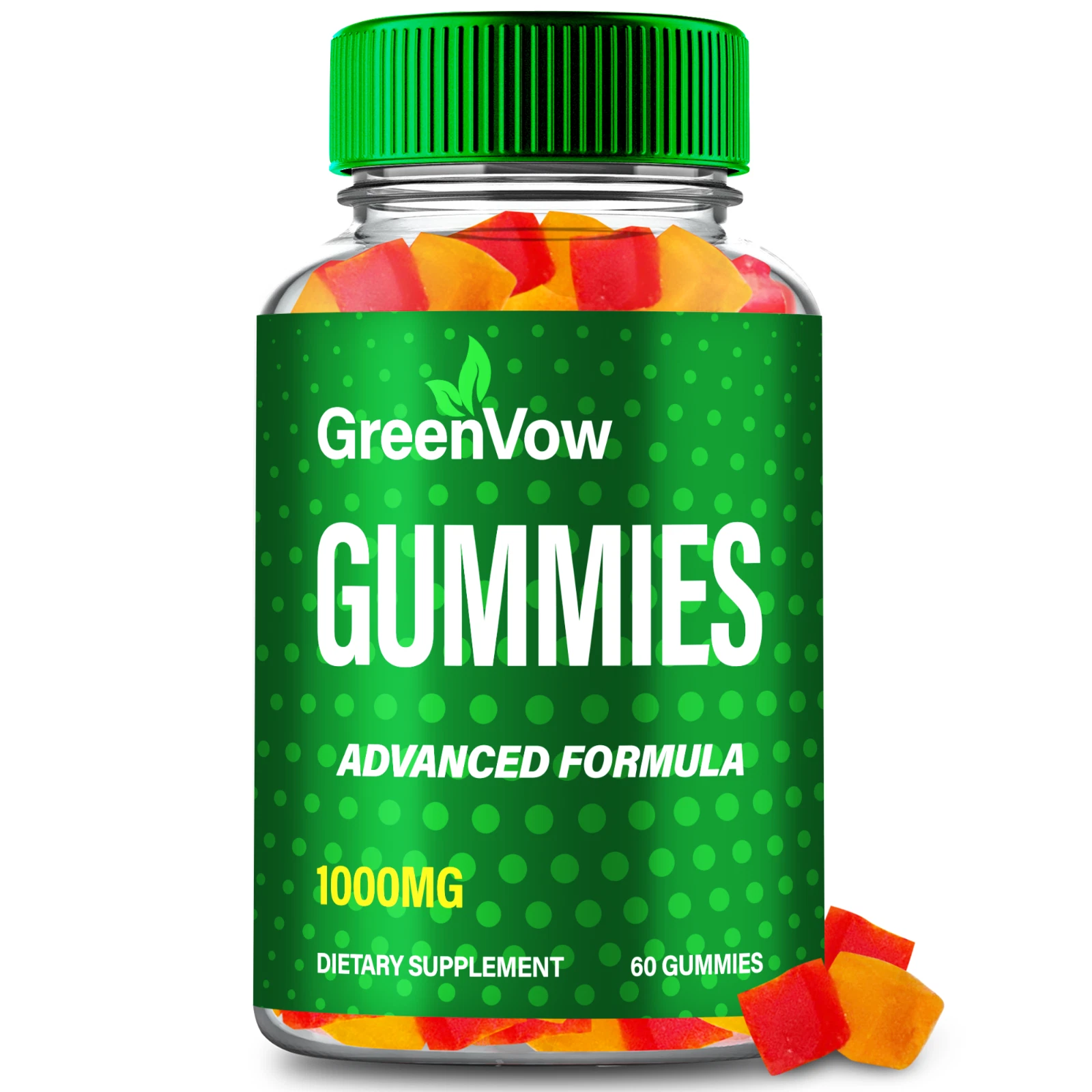 GreenVow Gummies, Green Vow Support Overall Health and Wellness Gummy 60ct