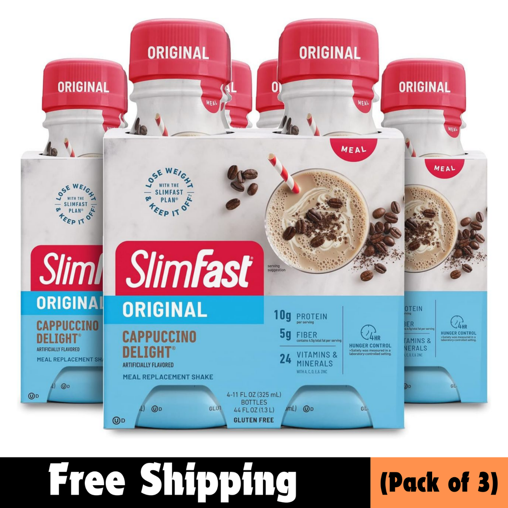 Meal Replacement Shake, Original Cappuccino Delight, 10G of Ready to Drink Prote