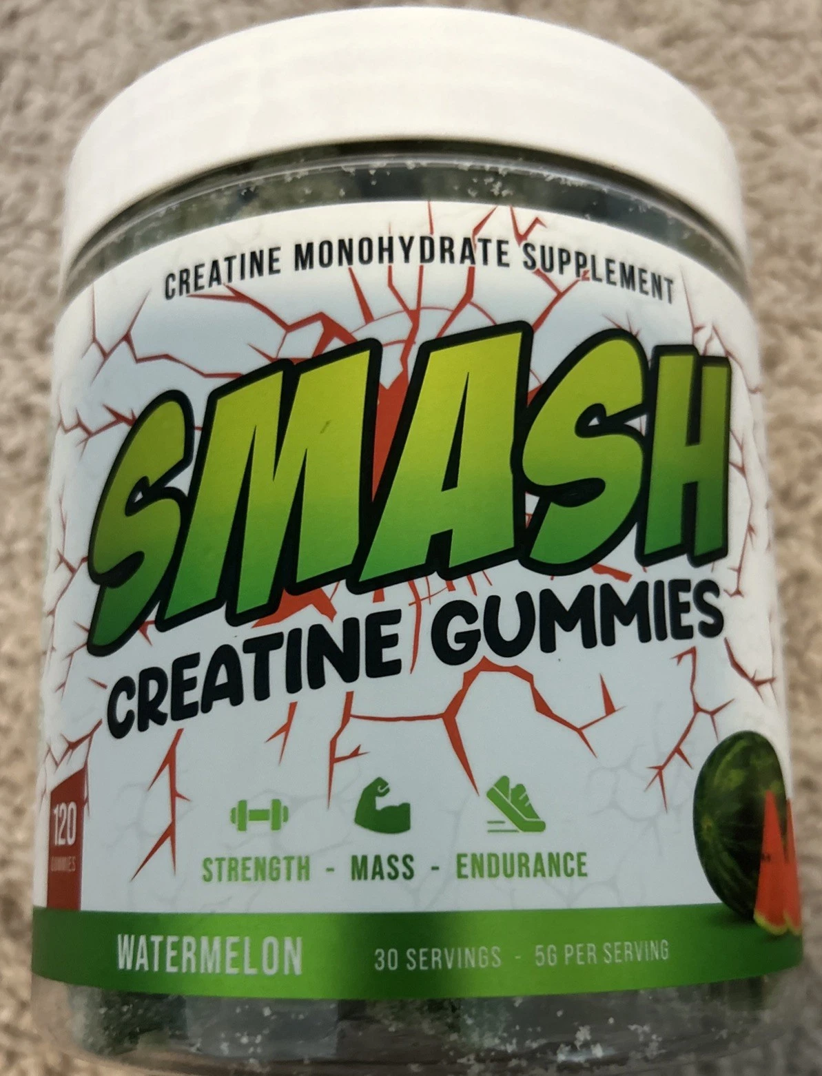 Creatine Monohydrate Gummies 5G, Creatine for Women and Men, (120Ct) Vegan, Glut