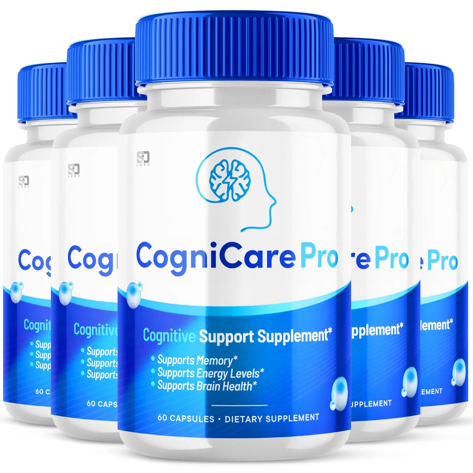 CogniCare Pro Brain Booster Pills Supports Brain Fog & Memory Loss (5 Pack)
