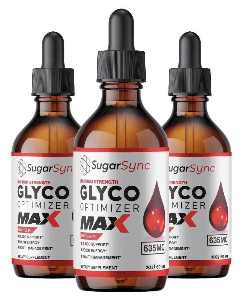 Sugar Sync Glyco Drops, SugarSync Optimizer Max Strength Supplement (3 Pack)