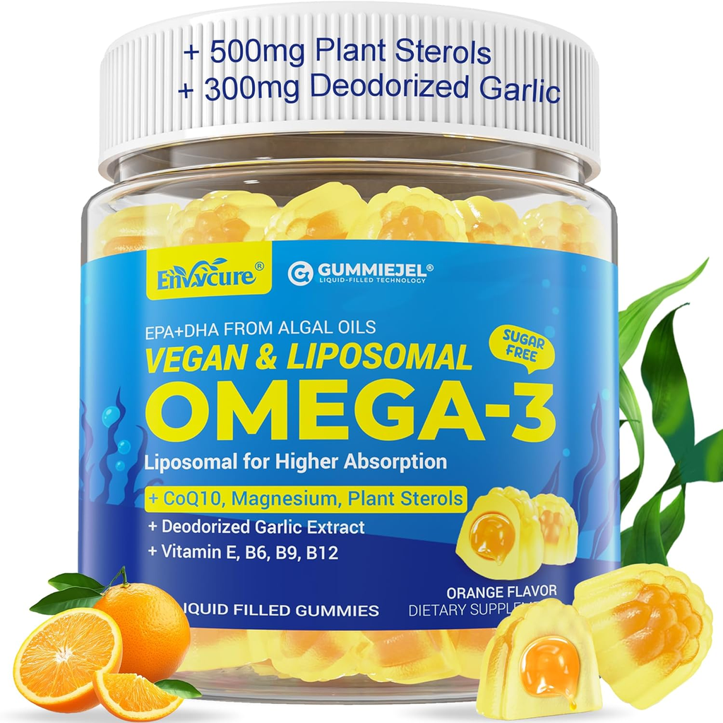 Vegan Omega-3 Gummies 1000Mg +Coq10+Magnesium- EPA 600Mg & DHA 400Mg, Fish Oil O