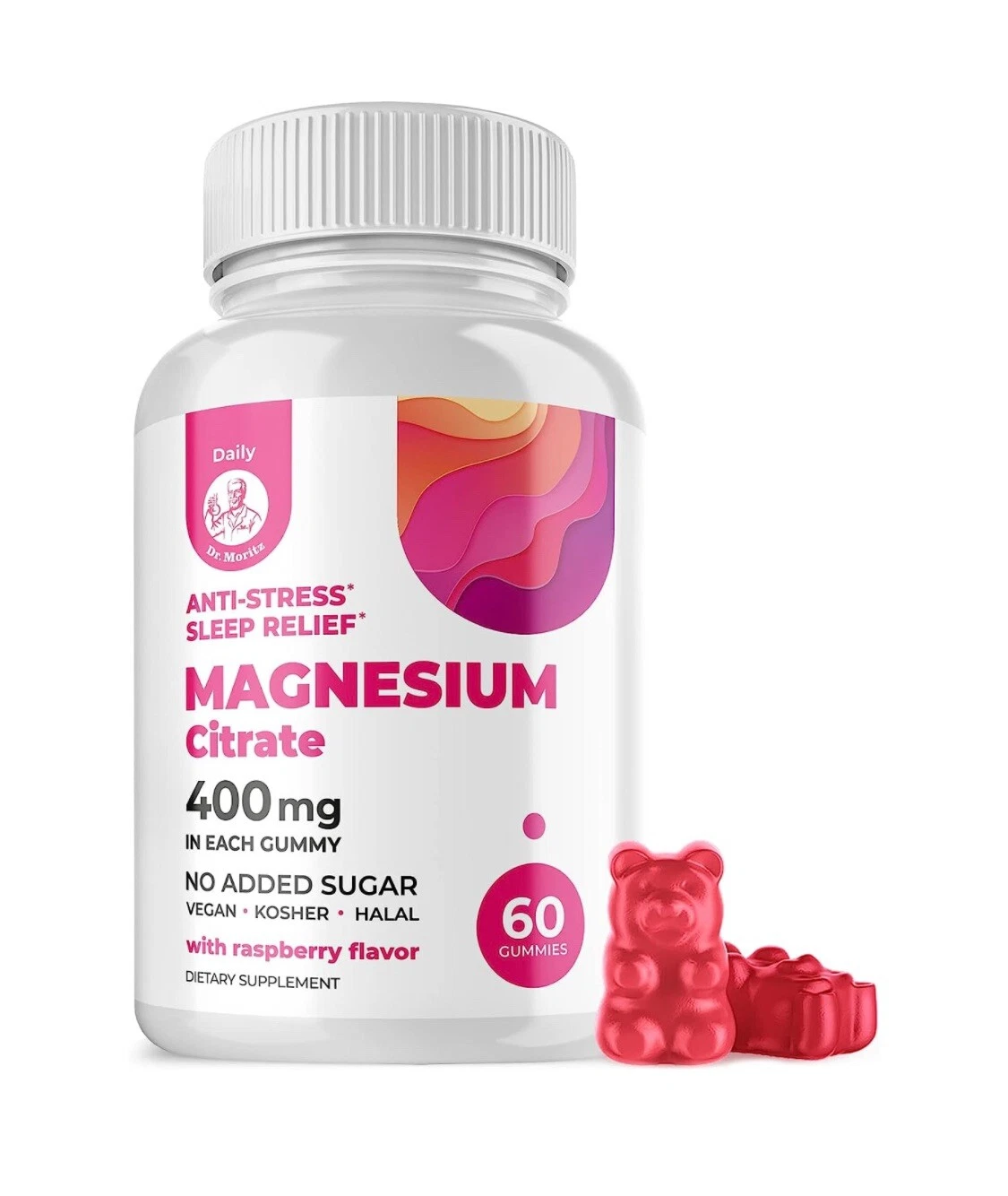 Magnesium Gummies Sugar-Free - Calm Magnesium Gummies Supplement for Children