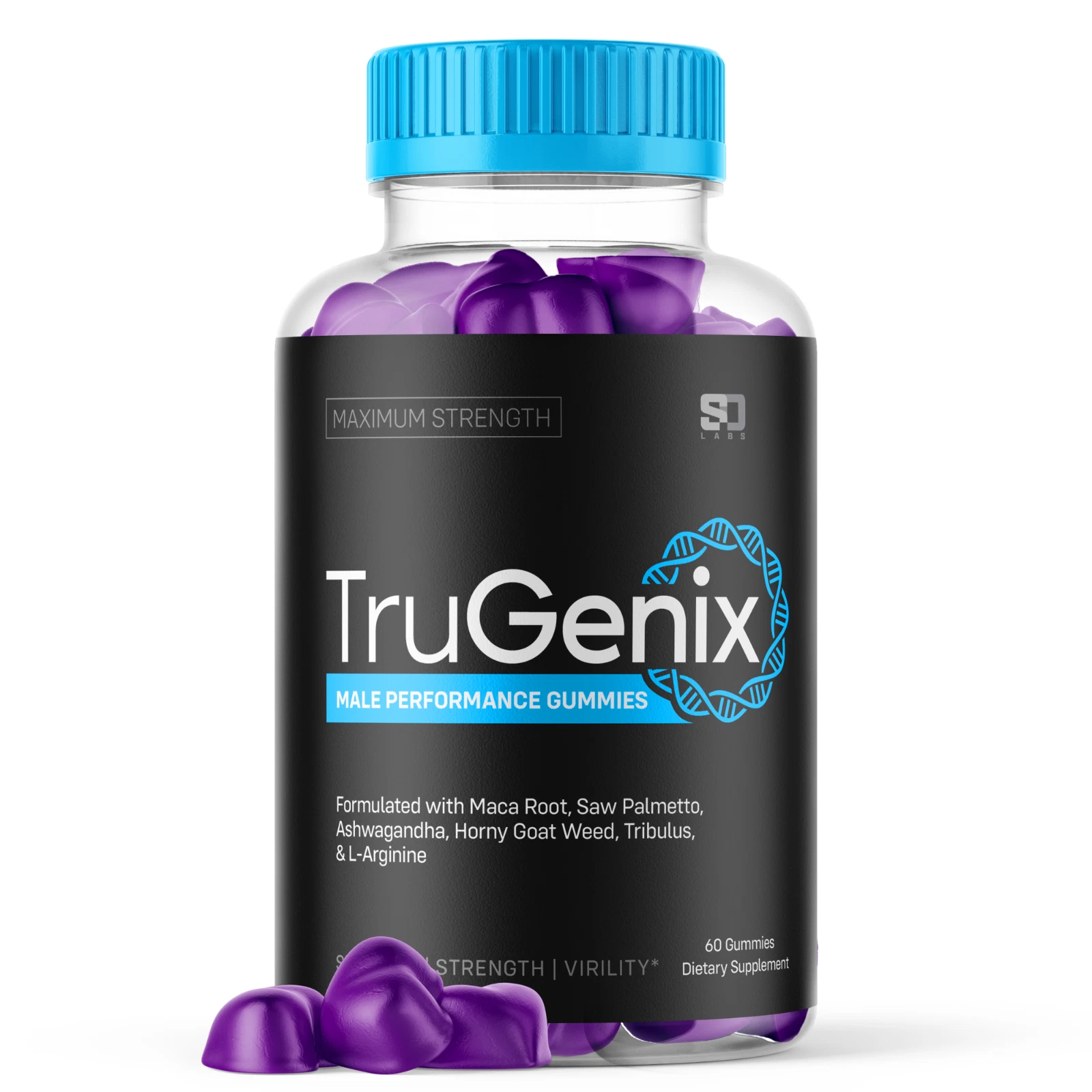 (1 Pack) TruGenix Gummies For Men - Advanced Formula Vitamin Supplement 60 Gums