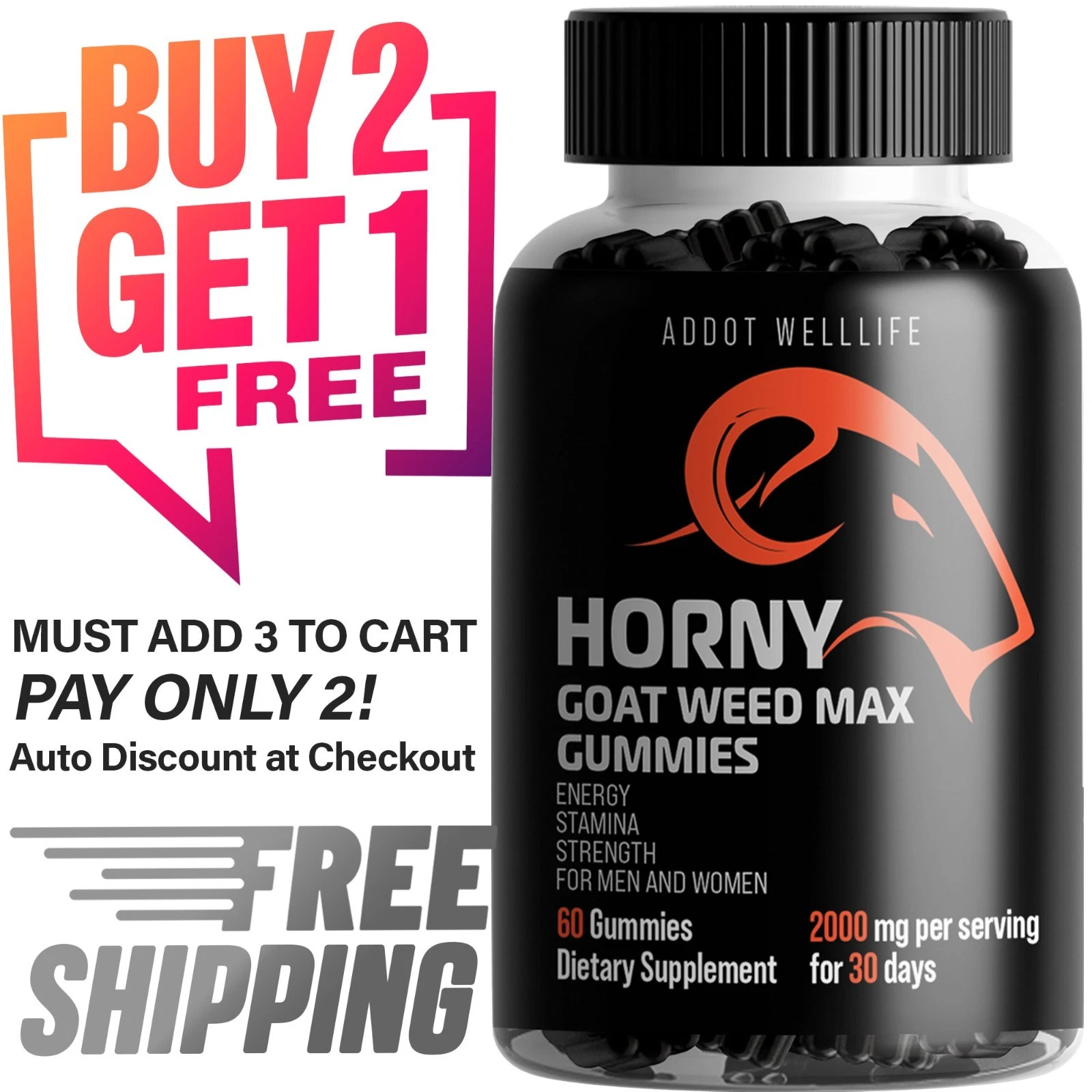 Natural Horny Goat Weed & Maca Gummies – Stamina, Performance, and Energy Boost