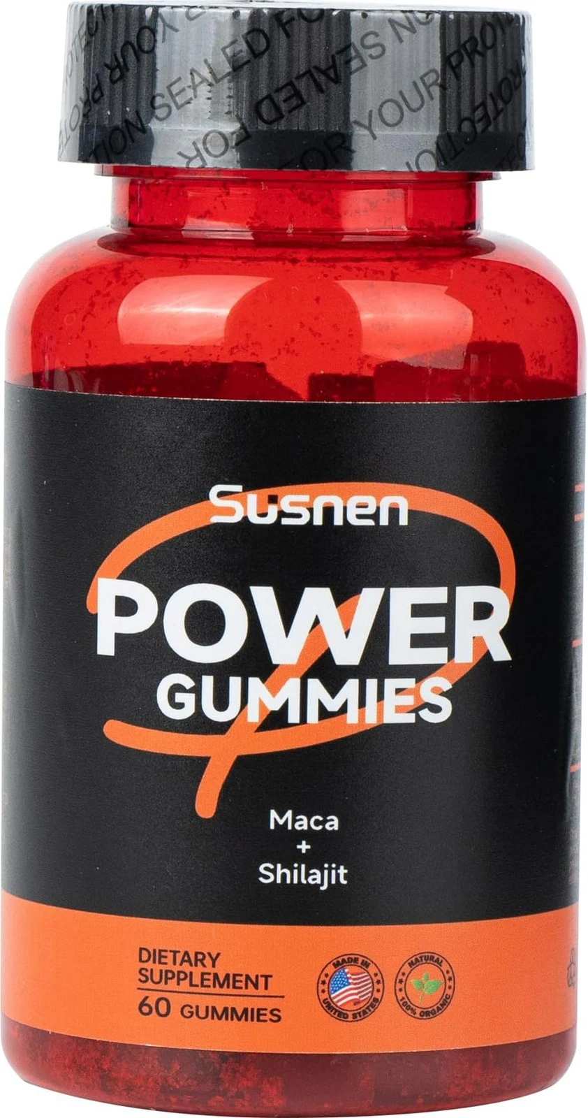 Susnen Power Gummies,with maca and shilajit,Inositol Gummies,Strengthens The Bod