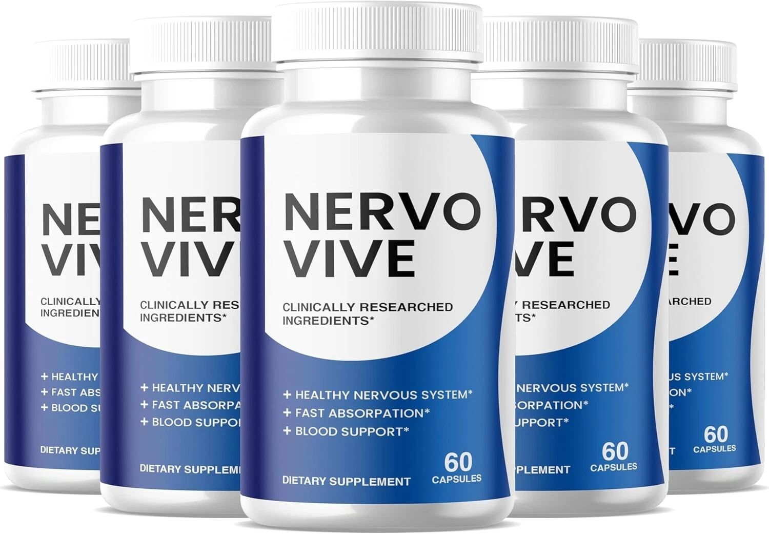 Nervo Vive Fast Absorption Blood Support Dietary Supplement (300 Capsule) 5-Pack