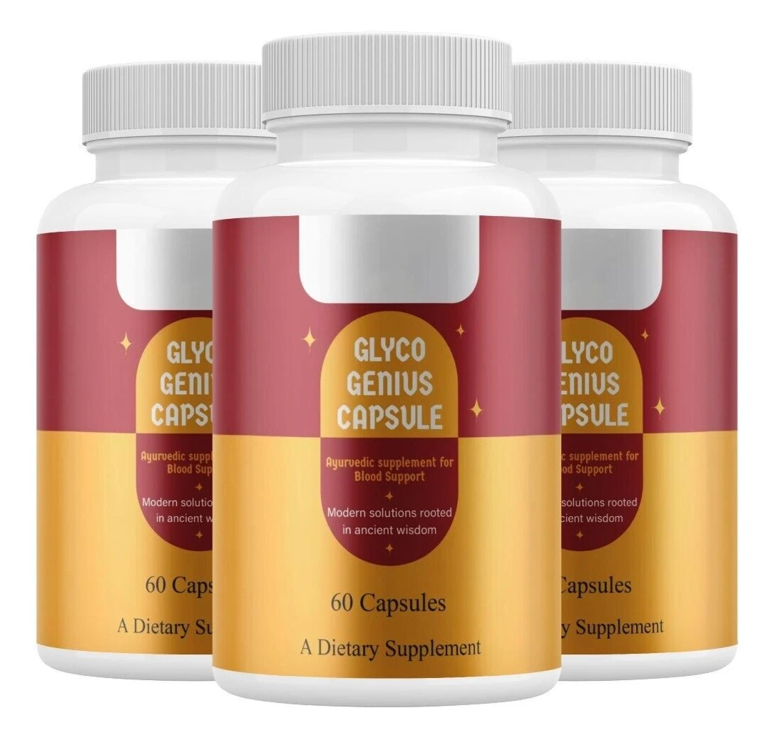 (3 Pack) Glyco Genius Blood Capsules, GlycoGenius Blood Formula Support Pills