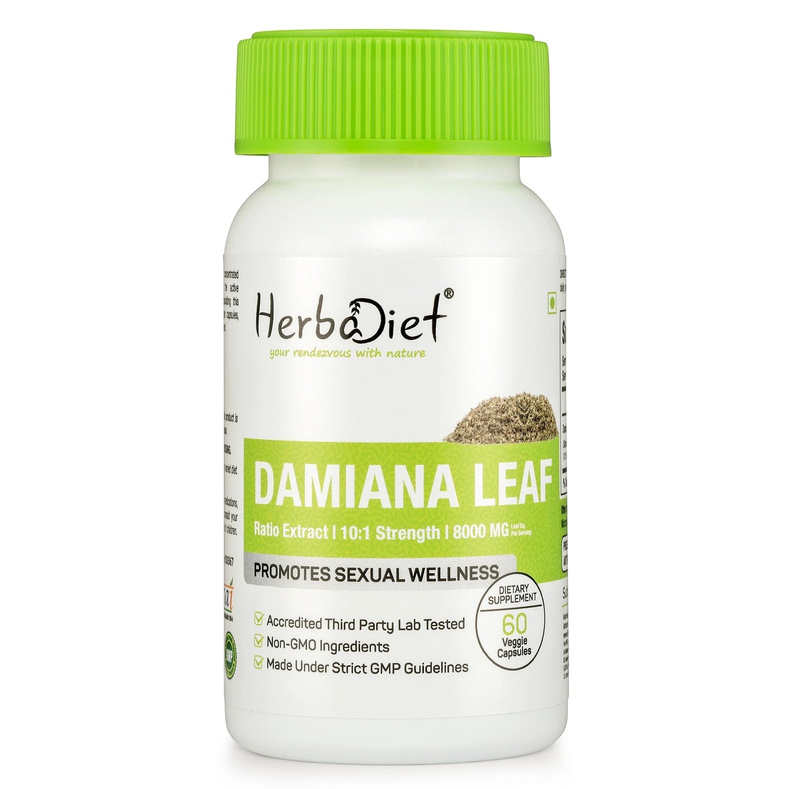 PURE Damiana Leaf Extract 10:1 Veg 800mg High Quality Capsules Turnera Diffusa