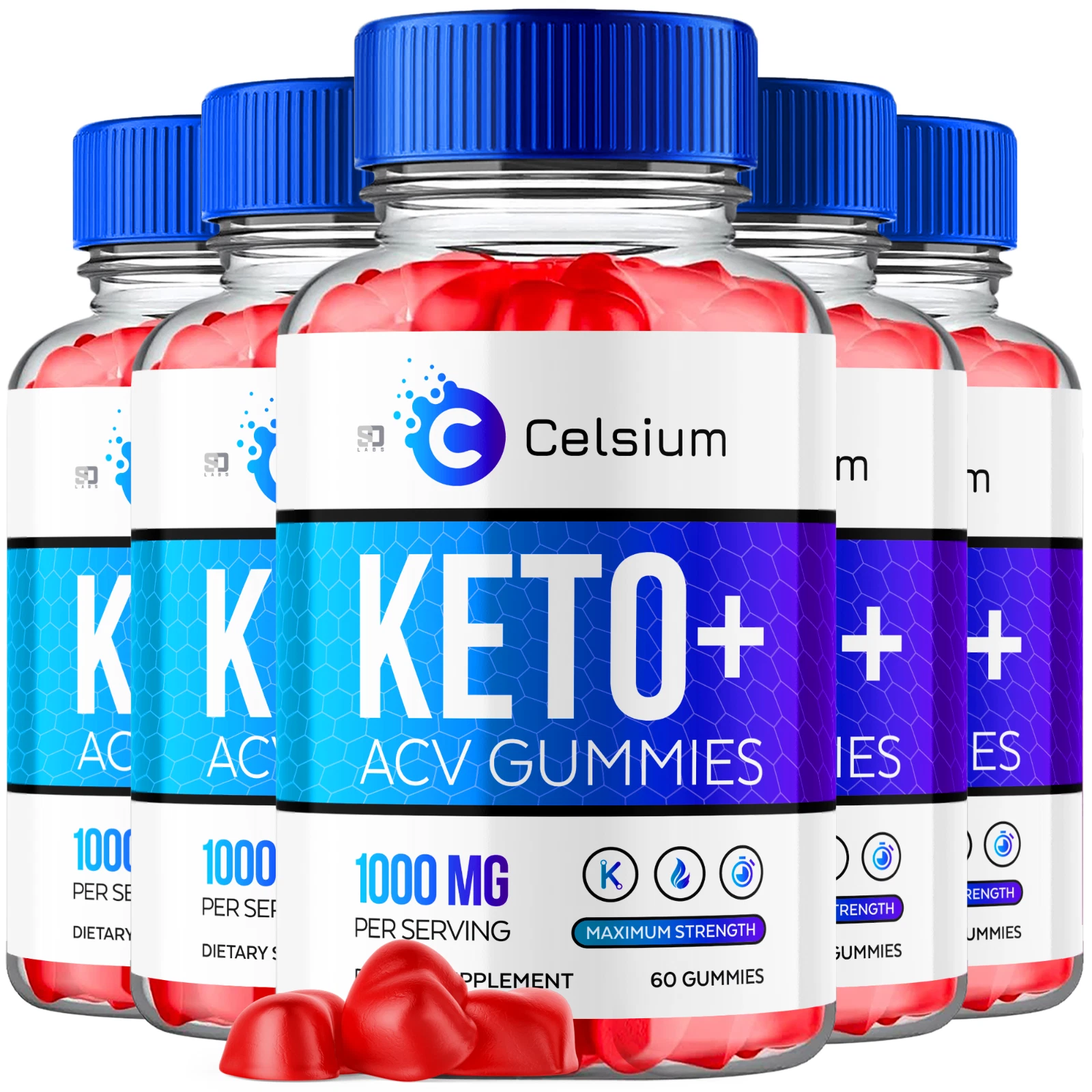 (5 Pack) Celsium Keto ACV, Celsium Keto ACV Gummies Weight Loss (300 Gummies)