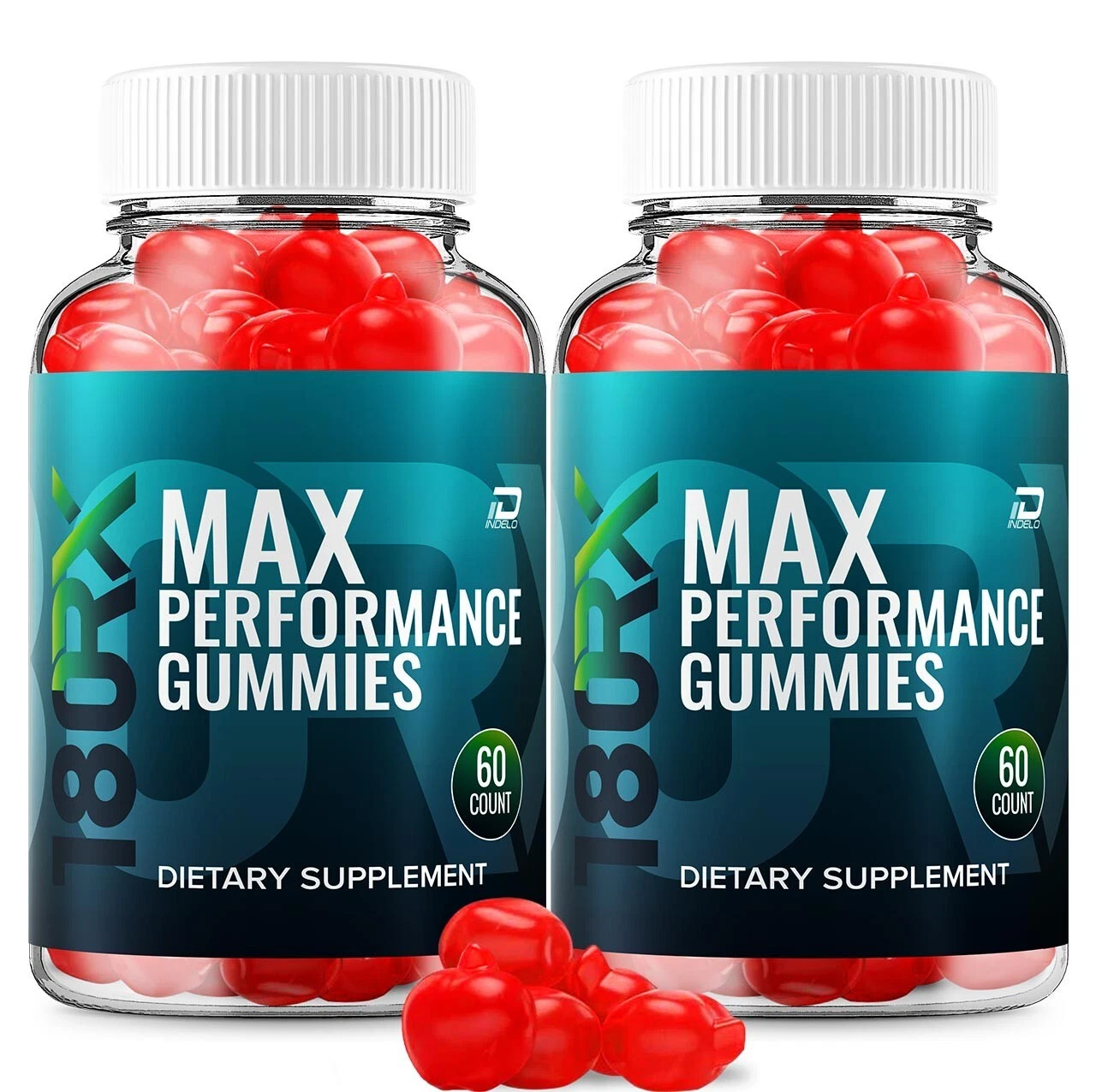 (2 Pack) 180RX Gummies for Men – 180 RX Male Performance Gummies, Energy
