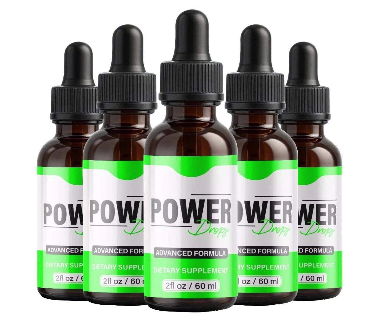 (5 Pack) Power Drops – PowerDrops Extra Strength All Natural Organic