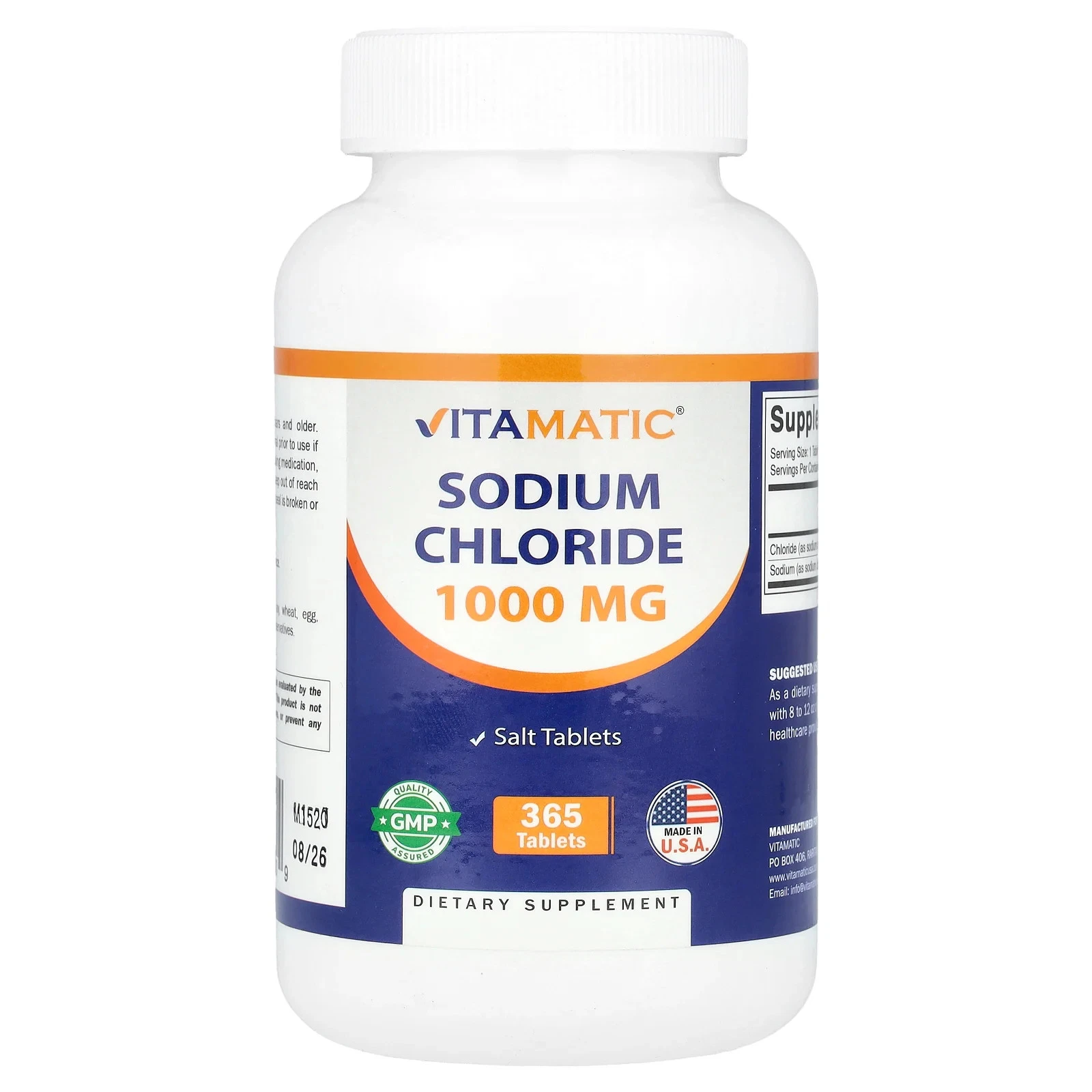 Sodium Chloride, 1,000 mg, 365 Tablets