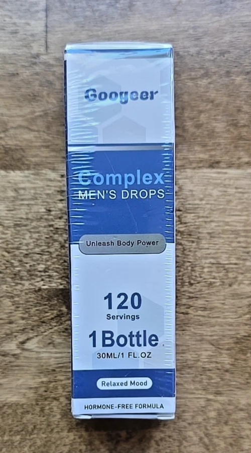 GooGeer Complex Men's Drops Hormone-Free Formula Relaxed Mood New in Box