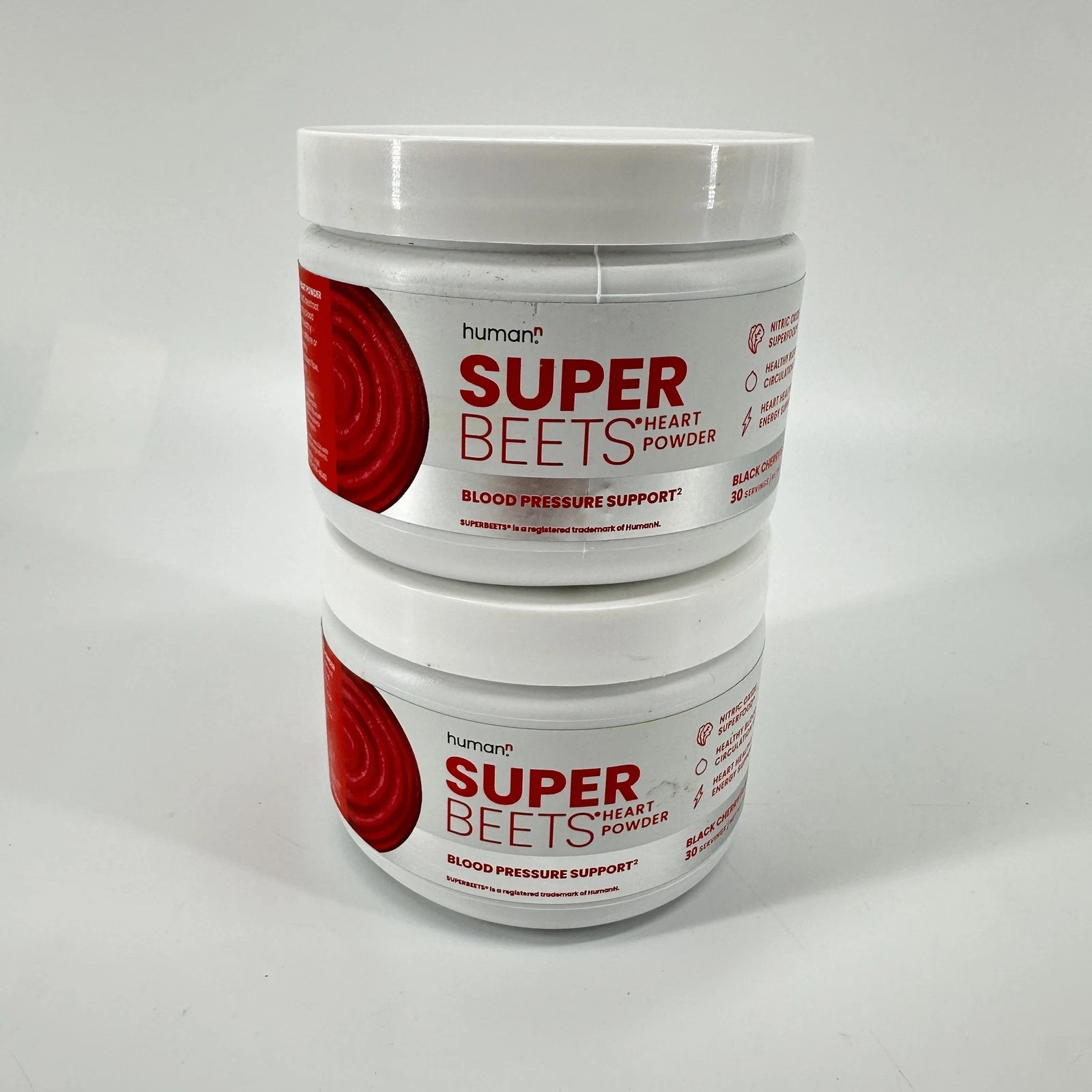 SuperBeets Heart Powder 2 Pack 5.3oz Blood Pressure Support 30 Servings 2 Pack