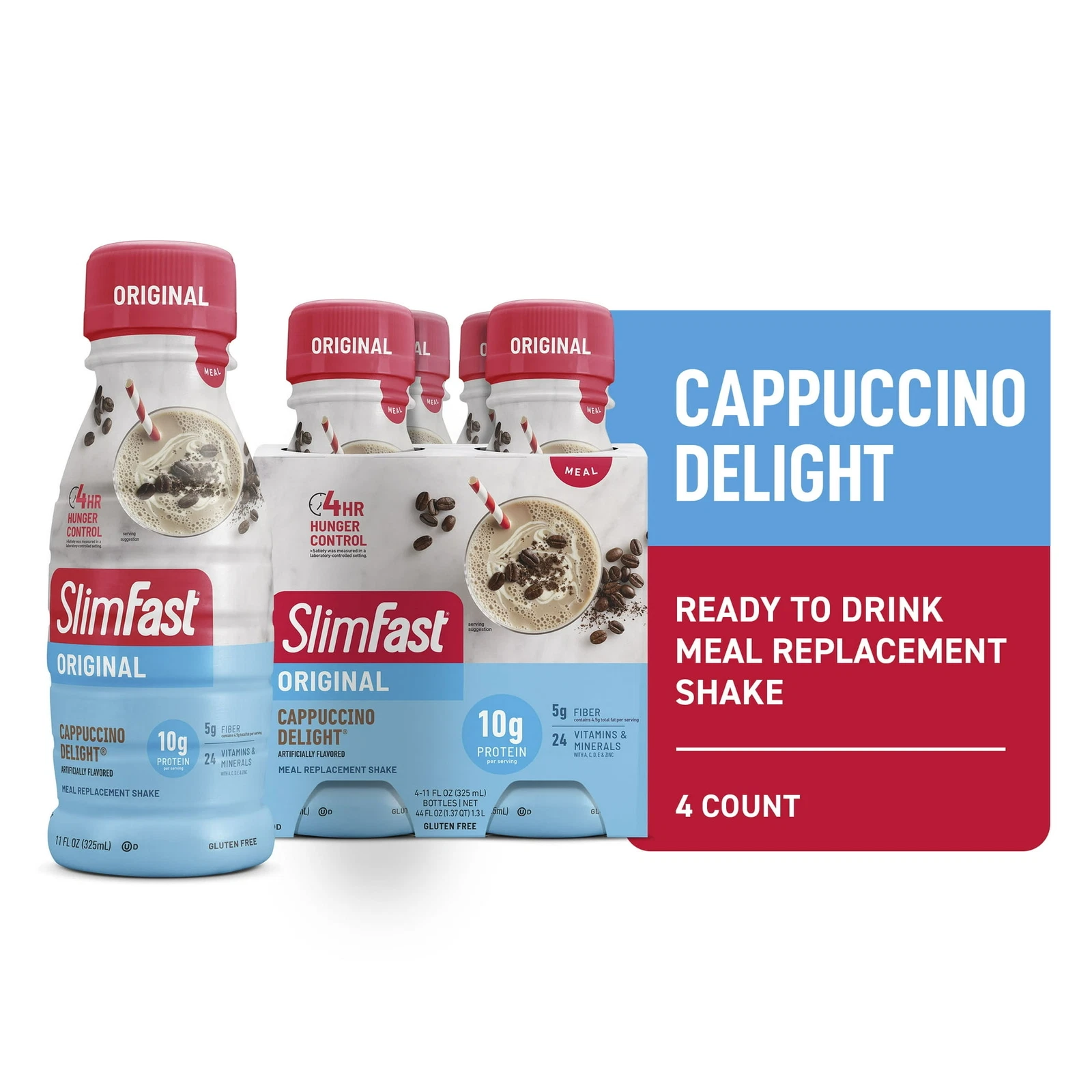 SilmFast ® Original Cappuccino Delight Meal Replacement Shakes - 4 CT