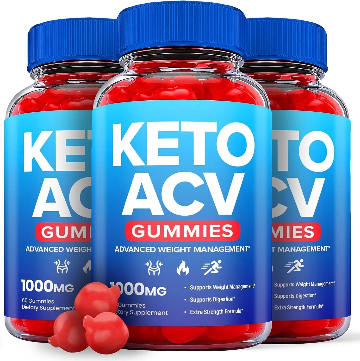 Blue Burn Keto Gummies - Blue Burn Keto ACV Gummies For Weight Loss (3 Pack)