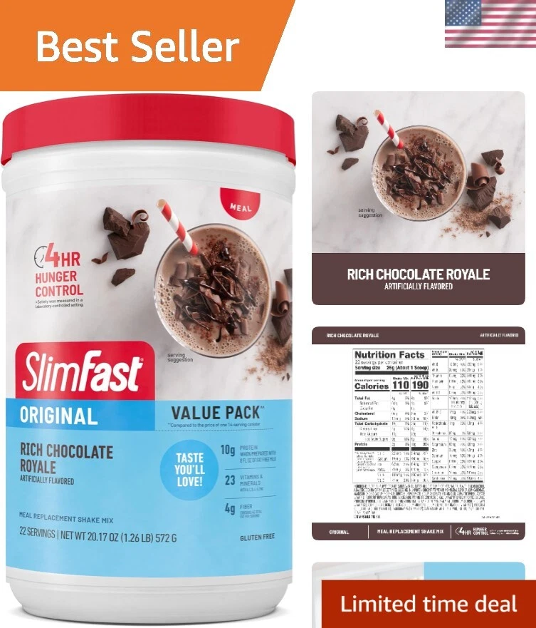 Delicious Rich Chocolate Royale Meal Replacement Shake – Guilt-Free Nutrition