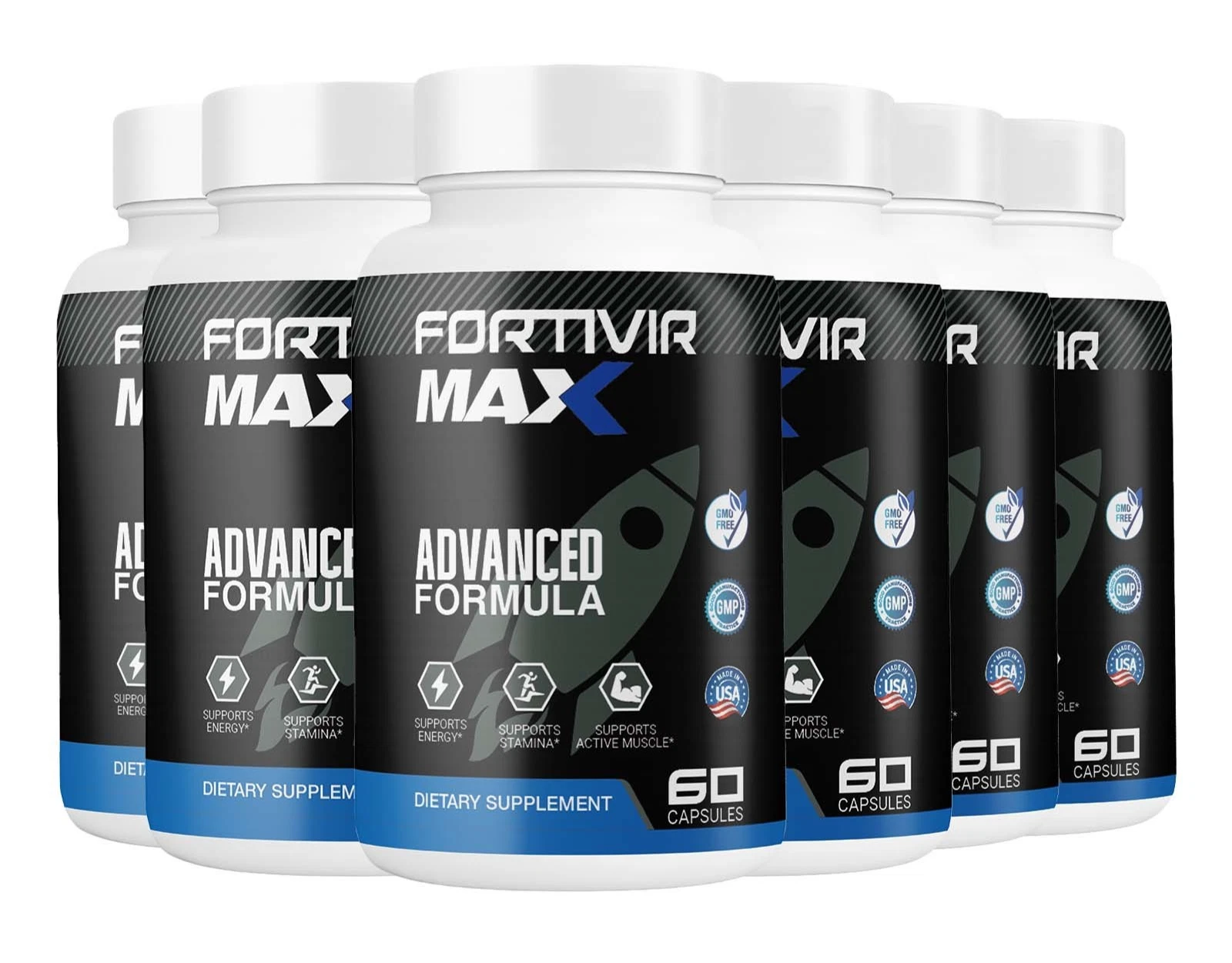 (6 Pack) Fortivir Max Capsules for Men, FortivirMax Male Health Support Formula