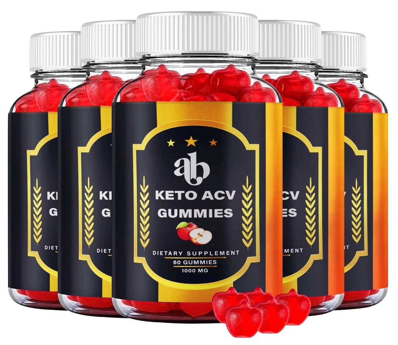 (5 Pack) AB Keto ACV Gummies, AB ACV Keto for Weight Loss Gummy