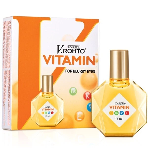 4x V.Rohto Vitamin Eye Drops Rohto Vitamin for Dry Eyes Blurry Vision Fatigue