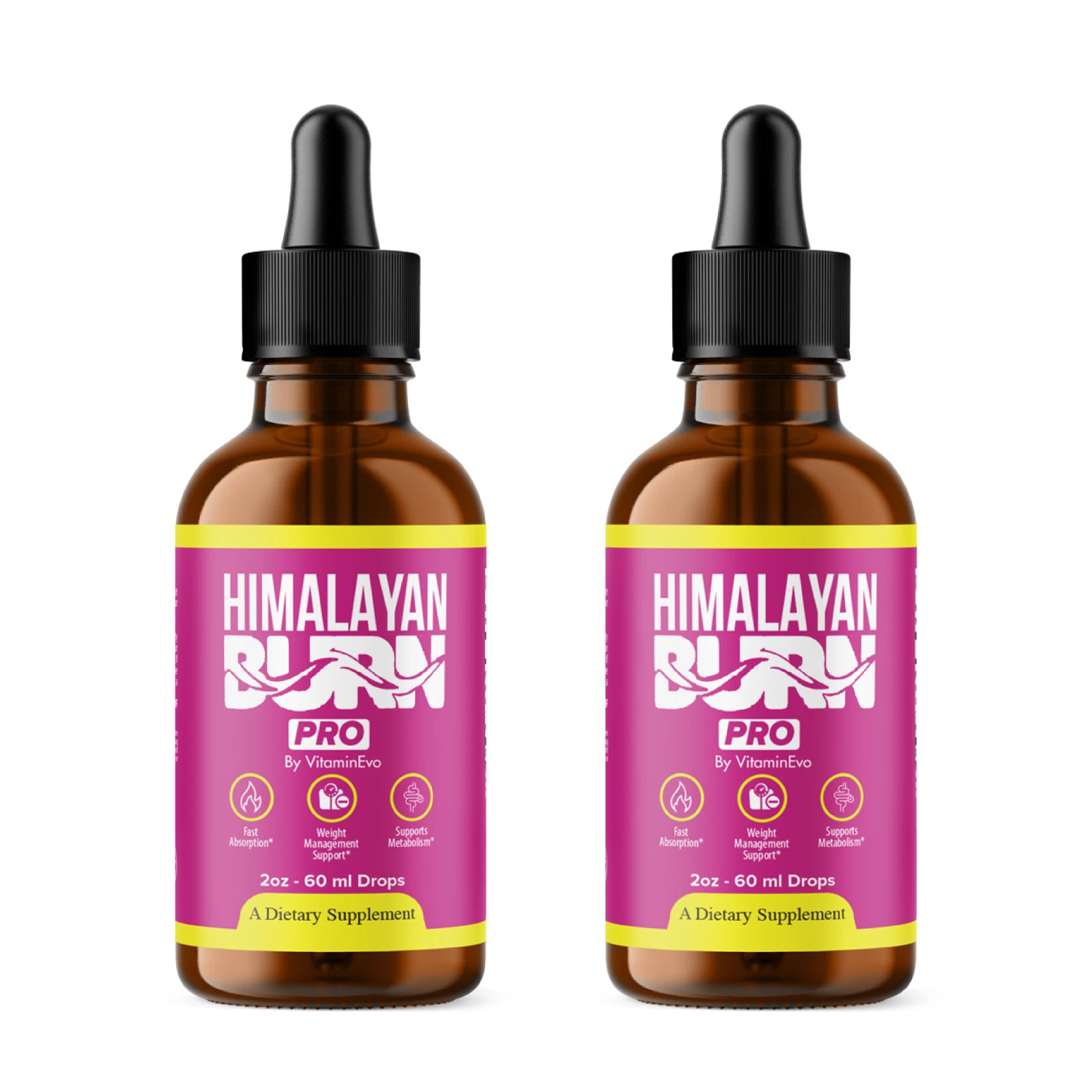(2 Pack) Himalayan Burn Weight Loss Drops to Support Fat Burning (60 Servings)