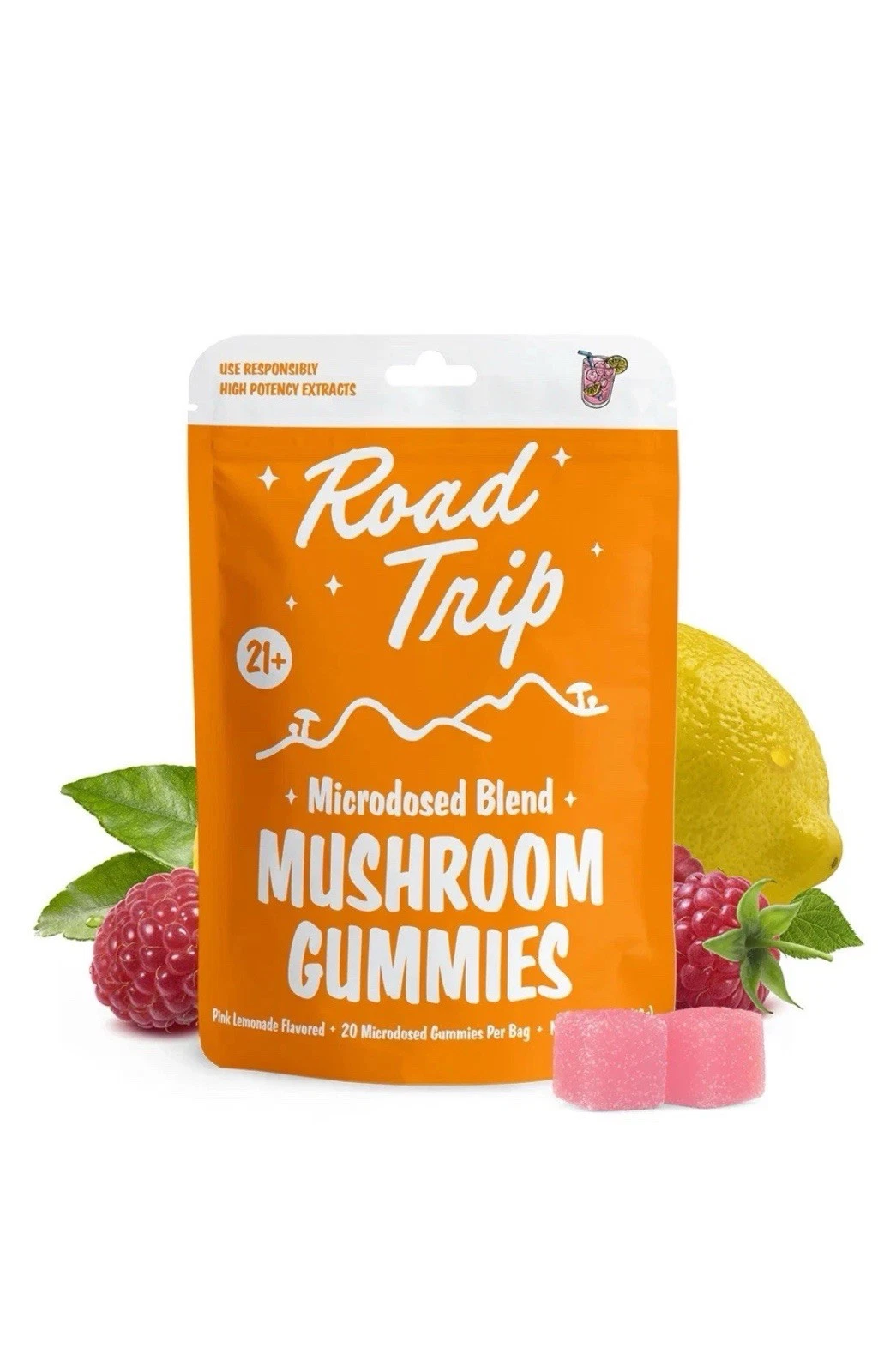 Road Trip - MICRODOSED Gummies 20PC/PK - Pink Lemonade