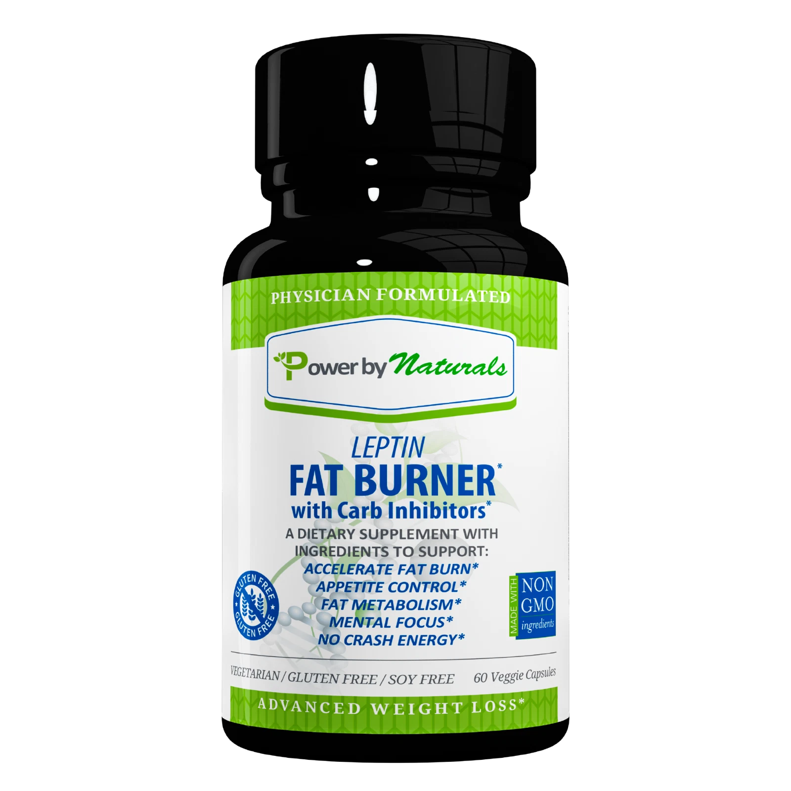 Leptin Fat Burner with Carb Inhibitor - Natural Weight Loss & Metabolism Booster
