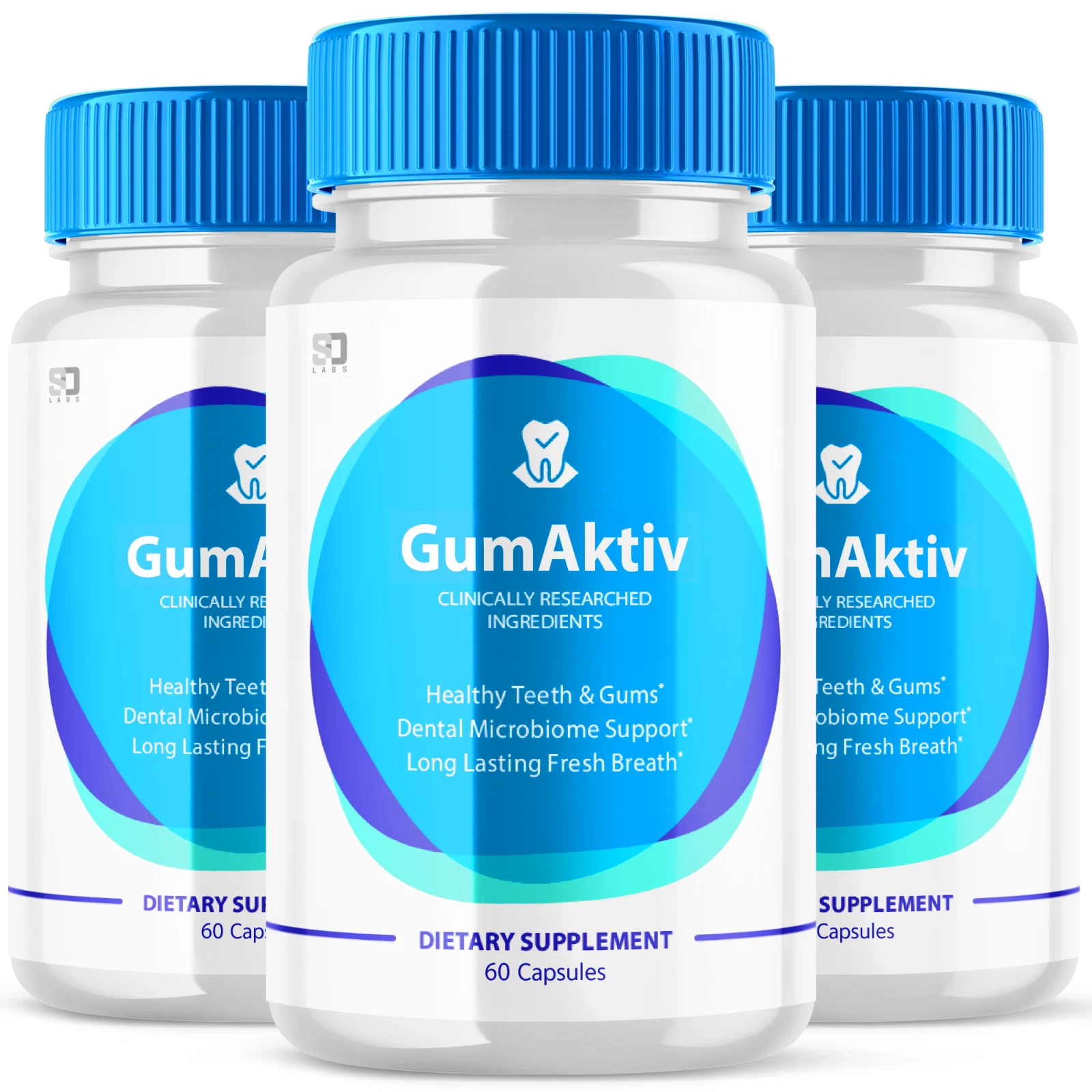 (3 Pack) GumAktiv Oral Probiotic - Supports Healthy Teeth & Gums - 180 Capsules