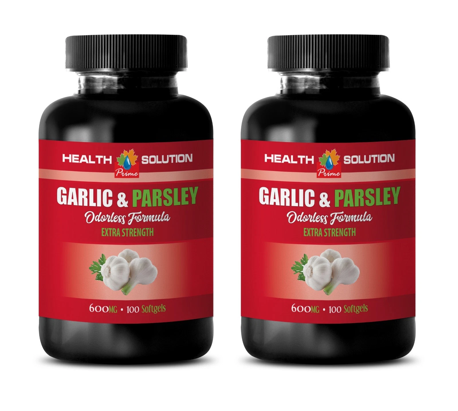 anti-inflammatory - Garlic & Parsley 600mg - improve blood circulation 2 Bottles