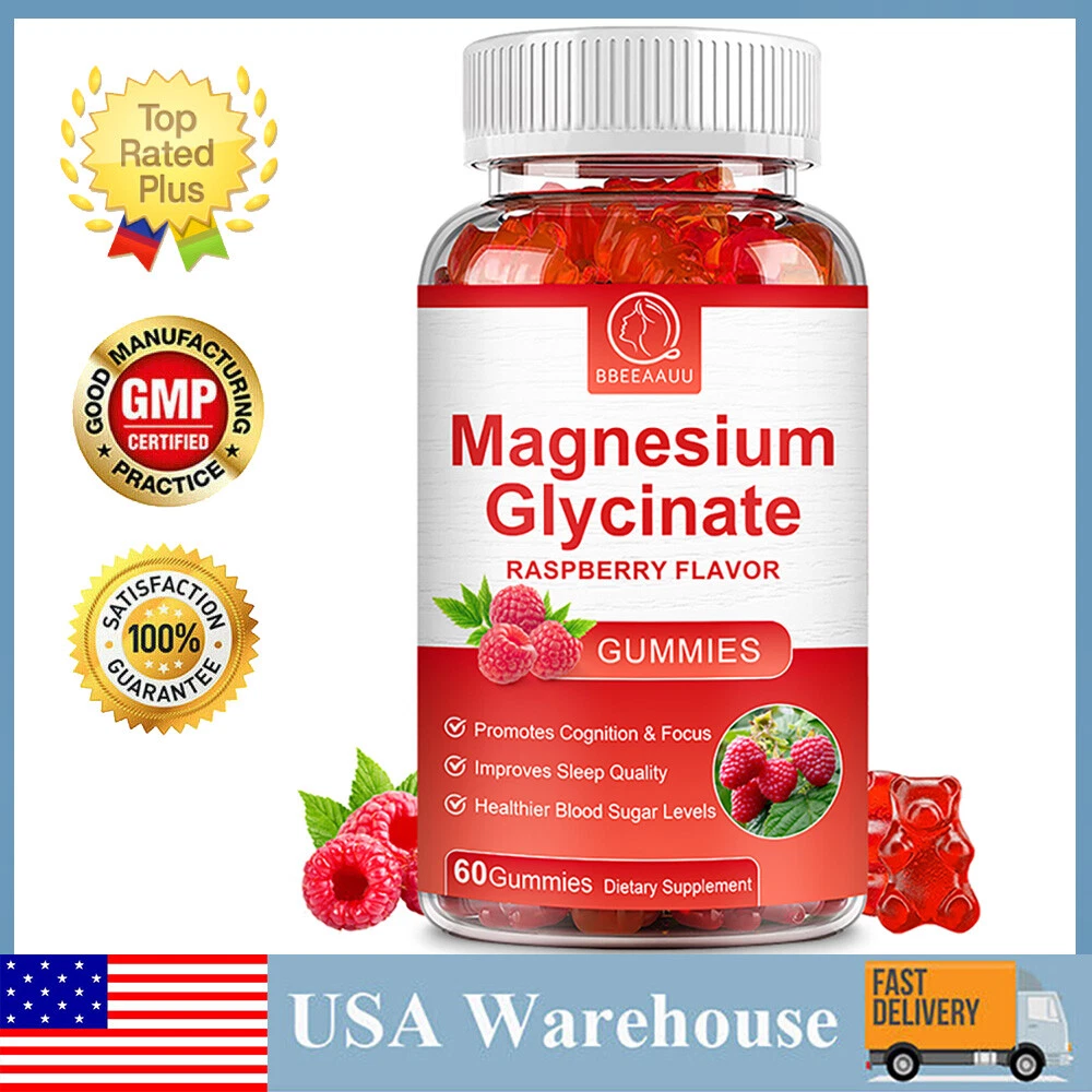 Magnesium Glycinate Gummies Improves Sleep Quality Promotes Focus Supplement US