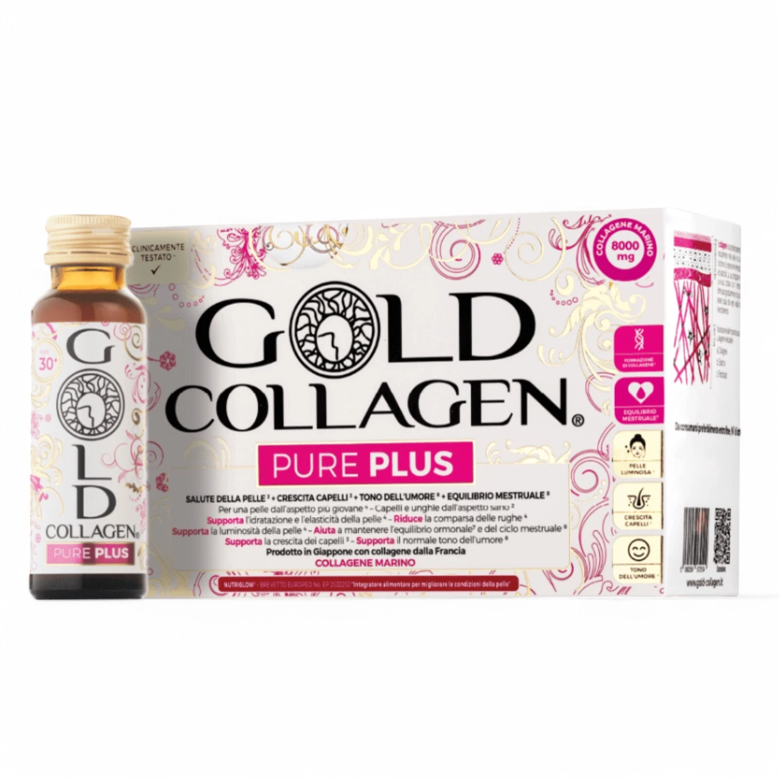 Gold Collagen Pure Plus Liquid Supplement For Hair Skin Nails 10 Bottles * 50ml