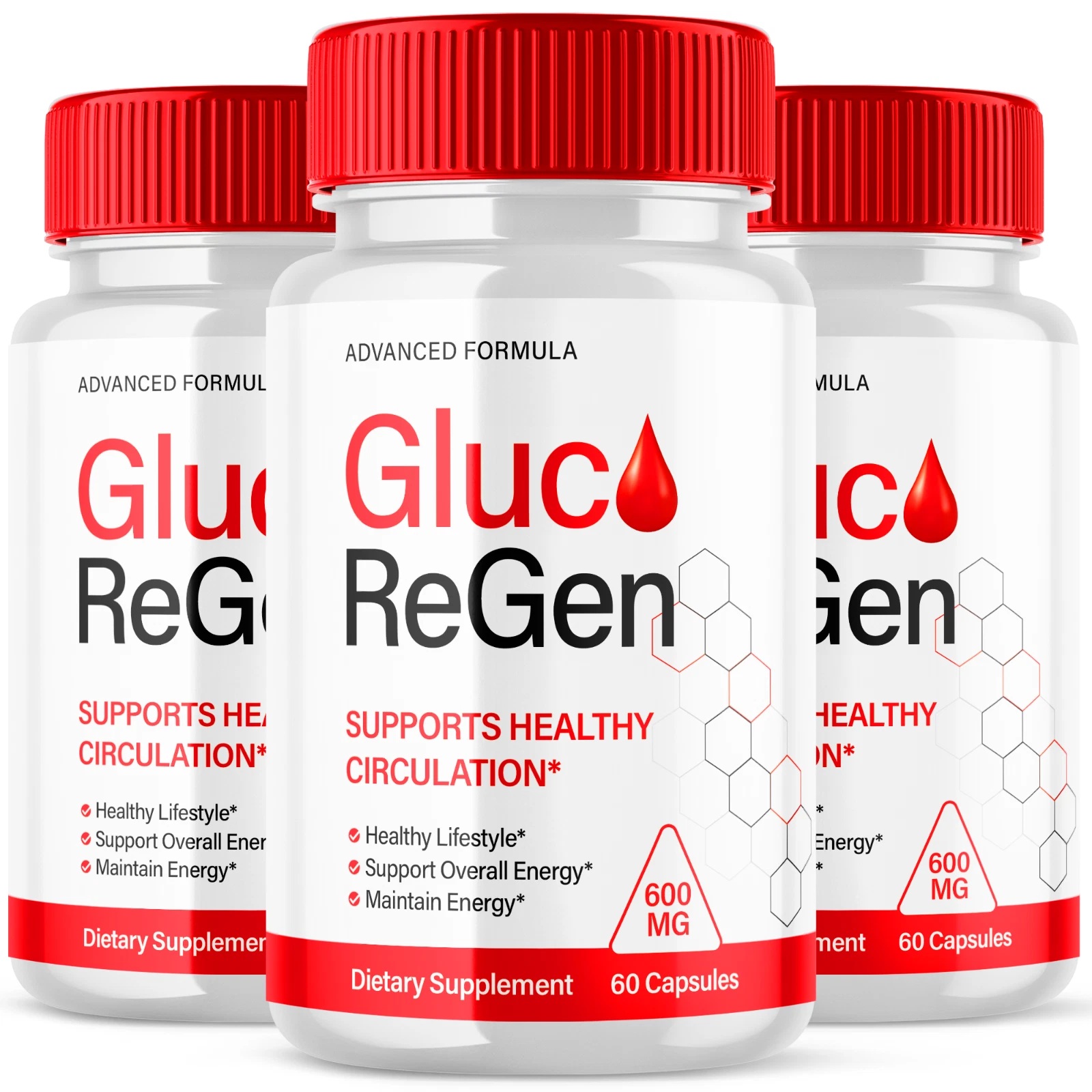 Gluco Regen Advanced Glycogen Supplement Natural Circulation Support 180 Capsule