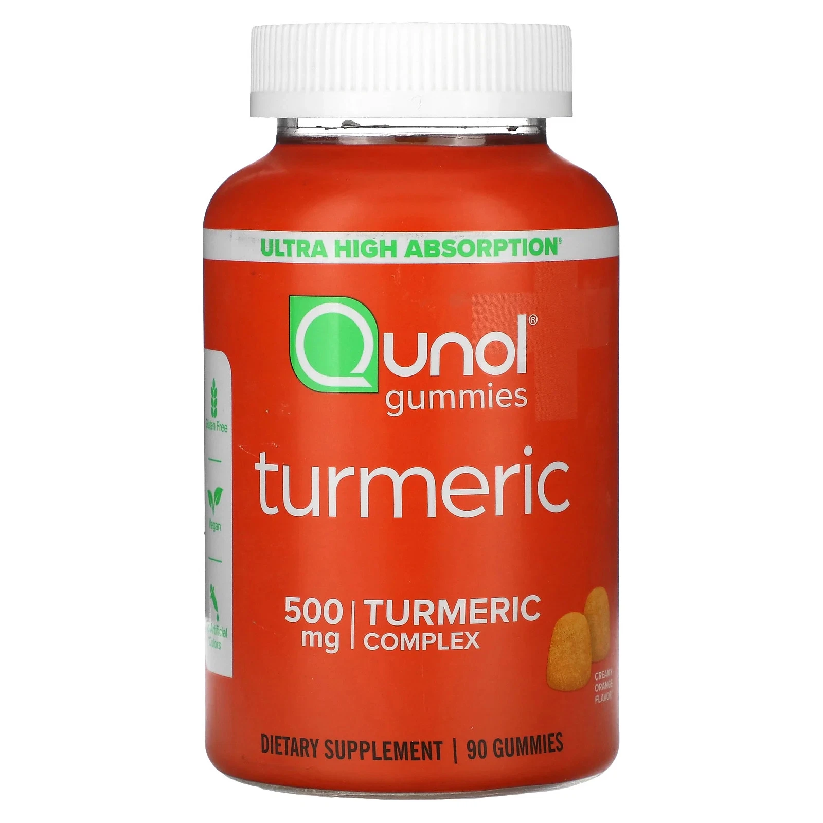 Turmeric Gummies, Creamy Orange, 90 Gummies (250 mg per Gummy)