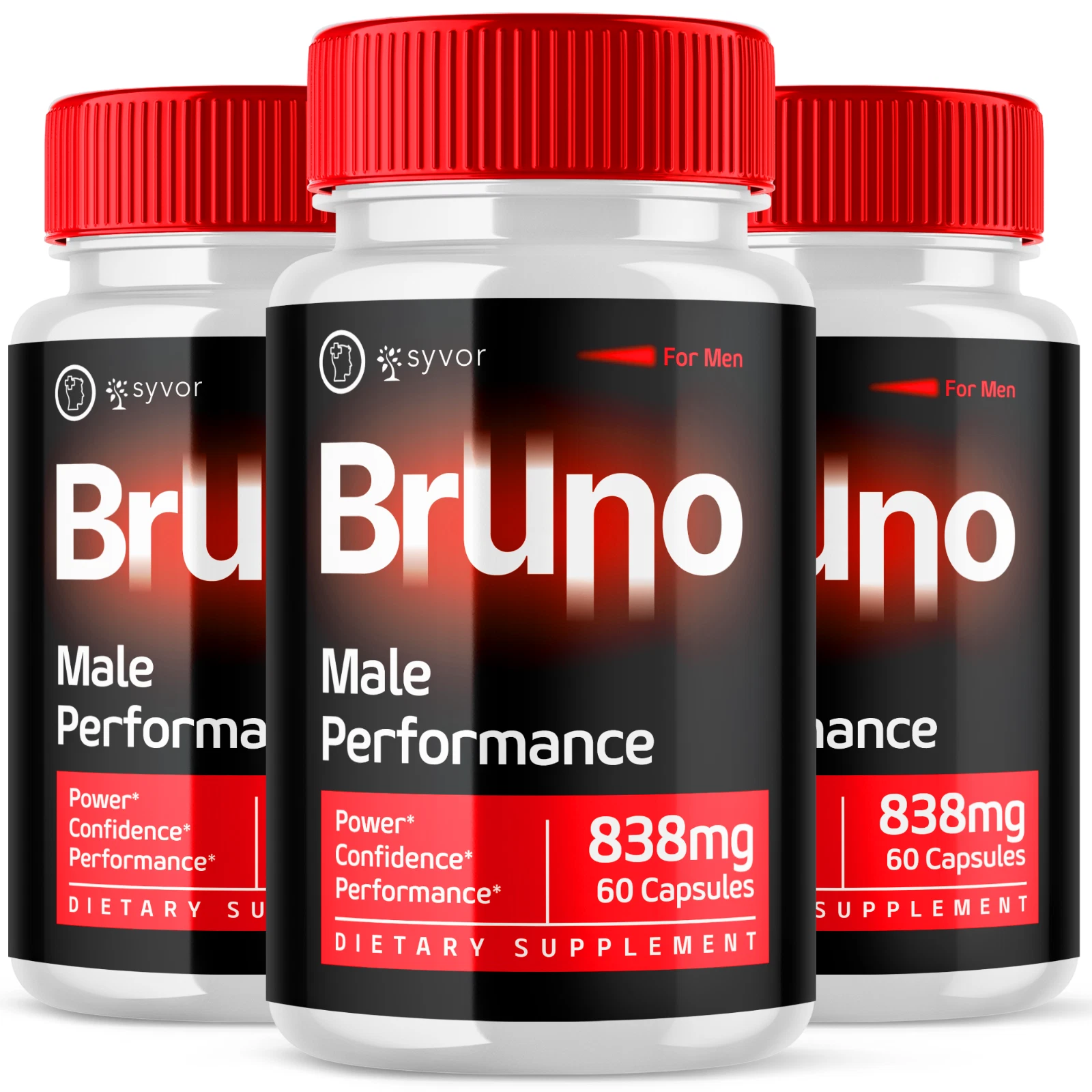 Bruno Pill for Men Advanced Male Support Natural Formula Supplement 180 Capsules