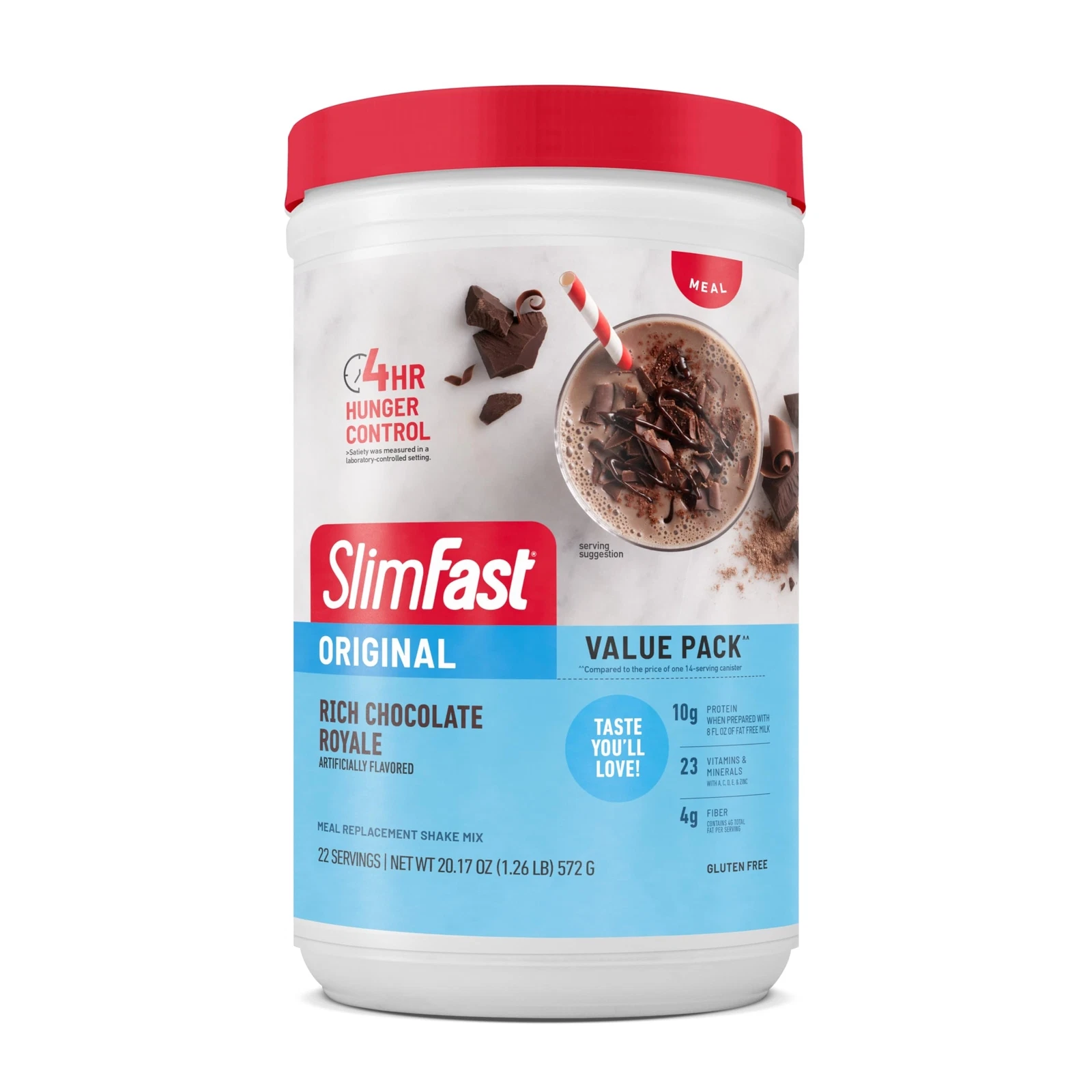 SlimFast Meal Replacement Powder, Original Rich Chocolate Royale, 22 Servings US