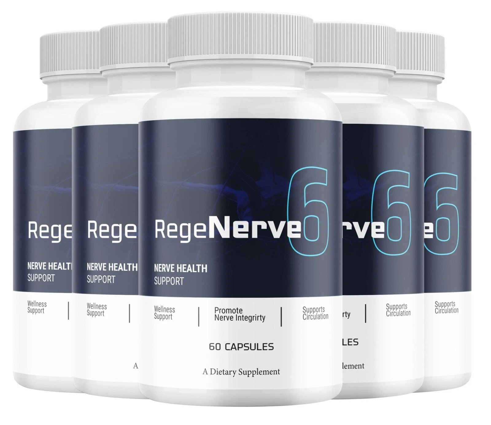 (5 Pack) RegeNerve6 Nerve Health, Rege Nerve 6 Nootropic Formula