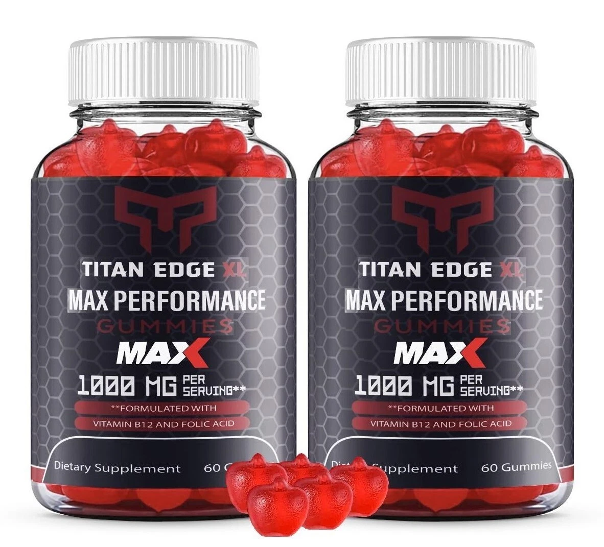 (2 Pack) Titan Edge XL Max Gummies TitanEdge XL Max Performance Supplement