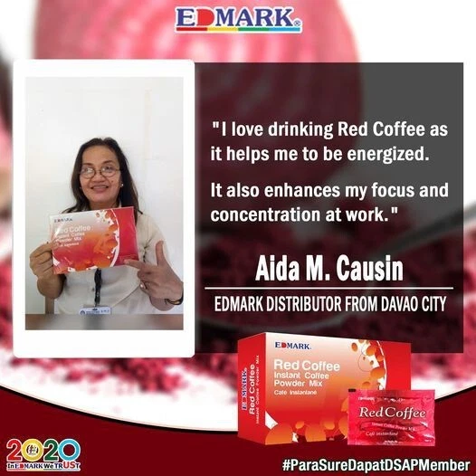 Edmark Red Yeast Coffee Blend for Optimal Cholesterol Health 1 box 20's