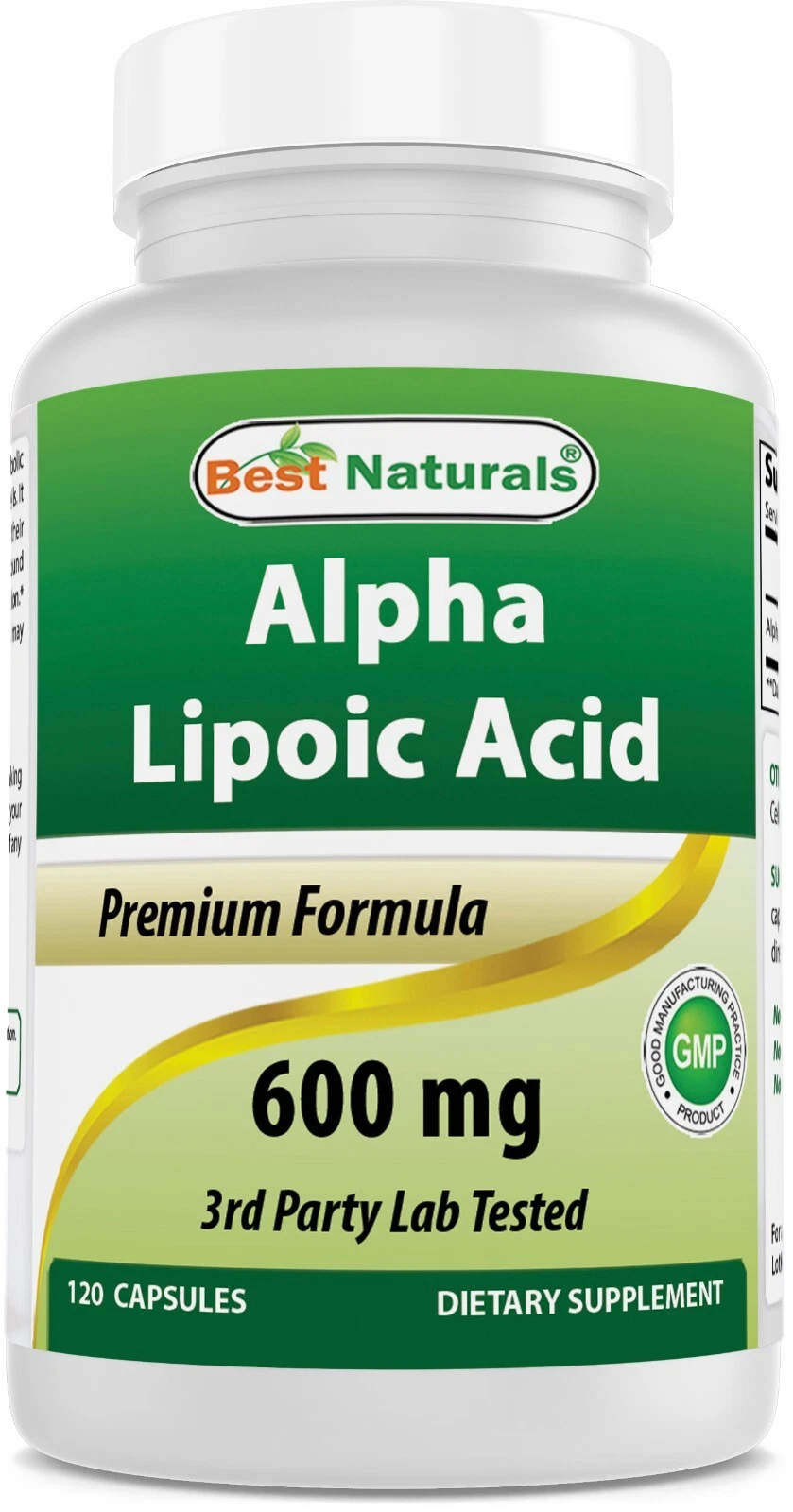 Best Naturals alpha lipoic acid 600 mg 120 Count - Powerful Antioxidant