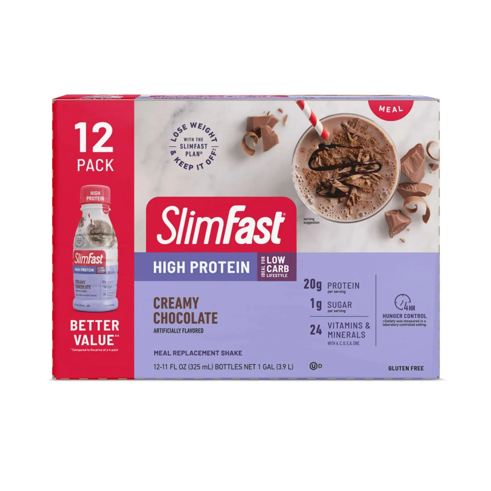SlimFast Advanced Creamy Chocolate High Protein Shakes 11 fl. oz., 15 pk.