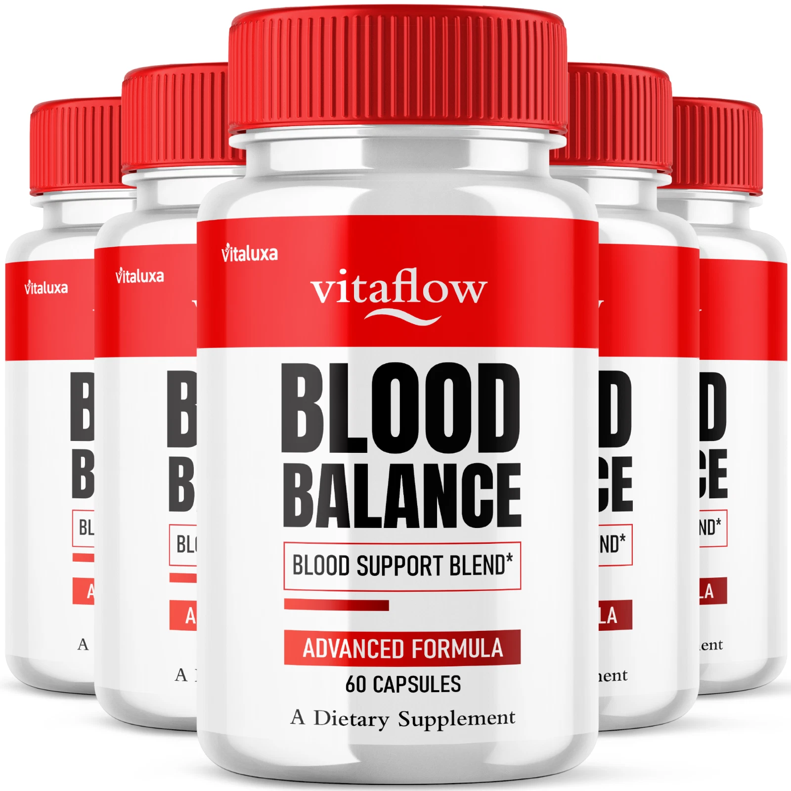 (5 Pack) VitaFlow Blood Balance Capsules, Glycogen Support (300 Capsules)