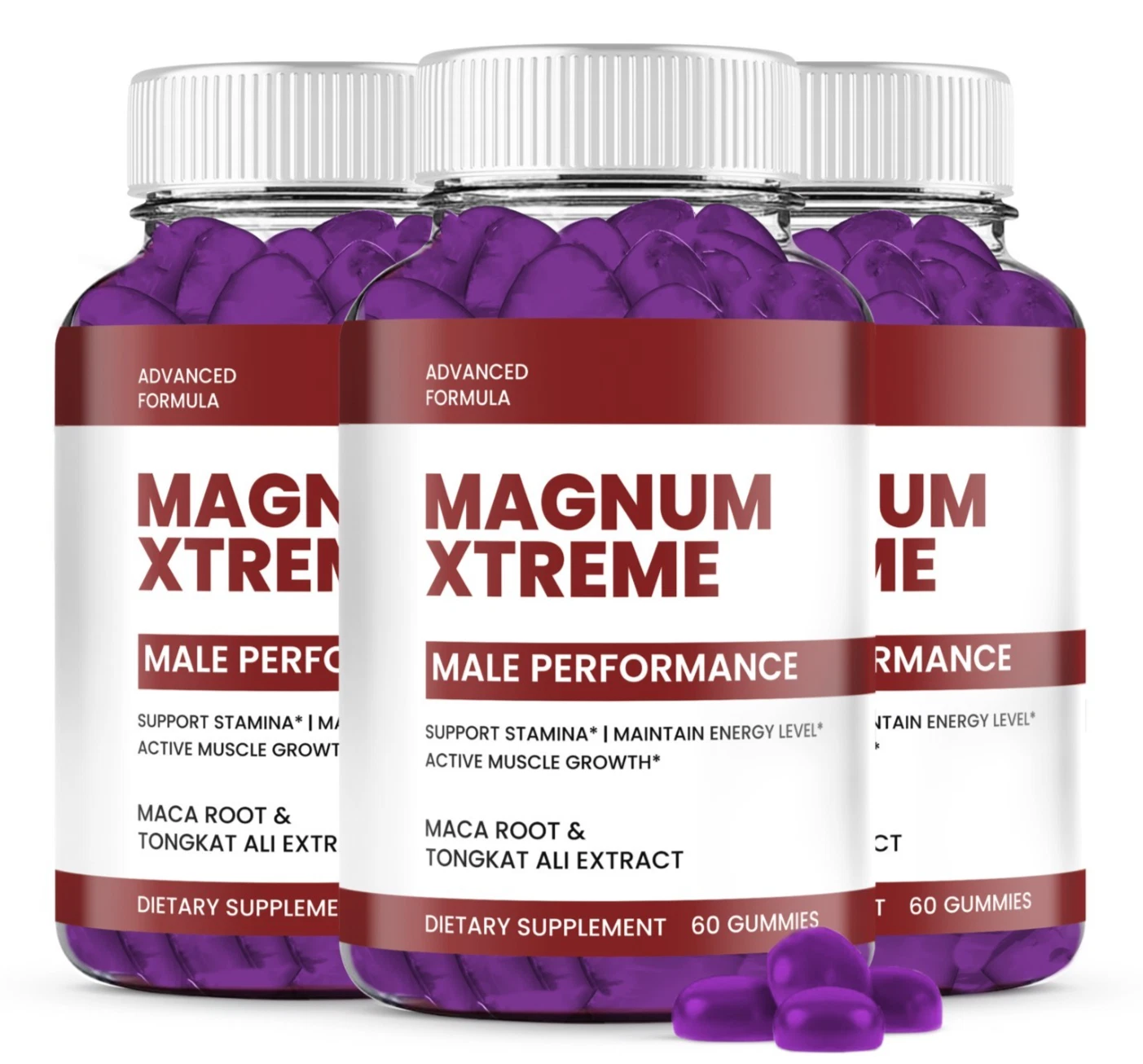Magnum Xtreme Gummies For Men, Magnum Extreme Advanced Formula ( 3 Pack )