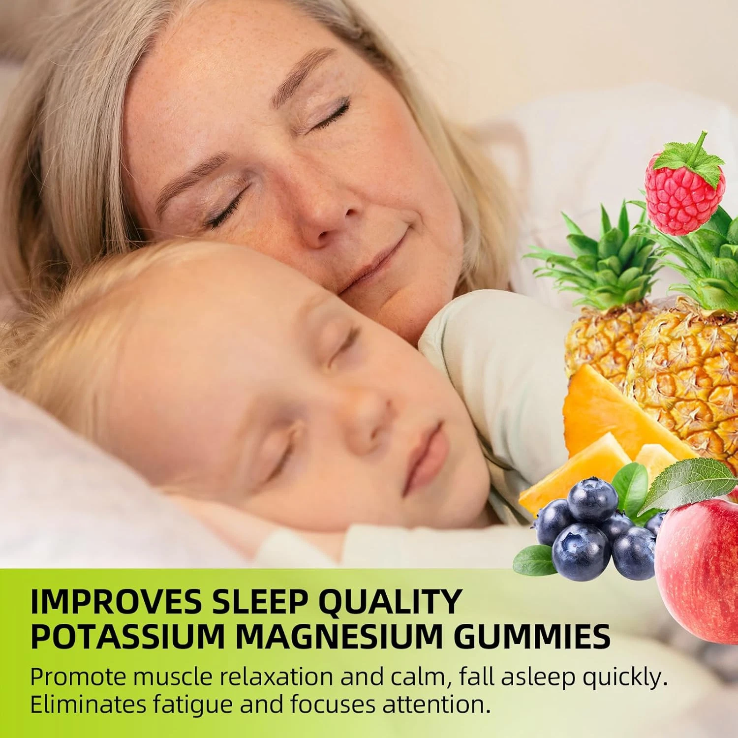 Potassium Magnesium Supplement Gummies, Potassium Gummies for Adults Kids, Hi...