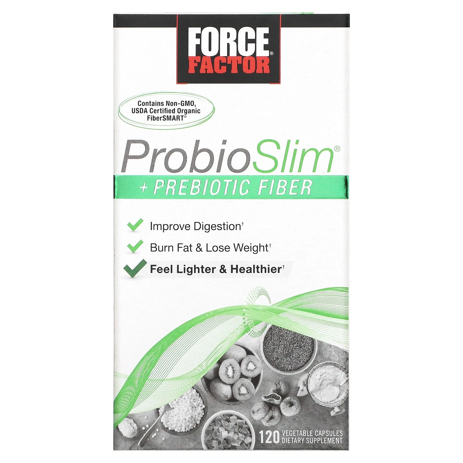 ProbioSlim®, + Prebiotic Fiber, 120 Vegetable Capsules