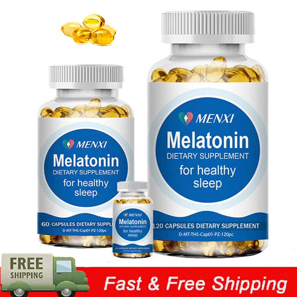 Melatonin 10mg, 10/60/120 Capsules - 10mg Per Serving, Non-GMO, Gluten Free